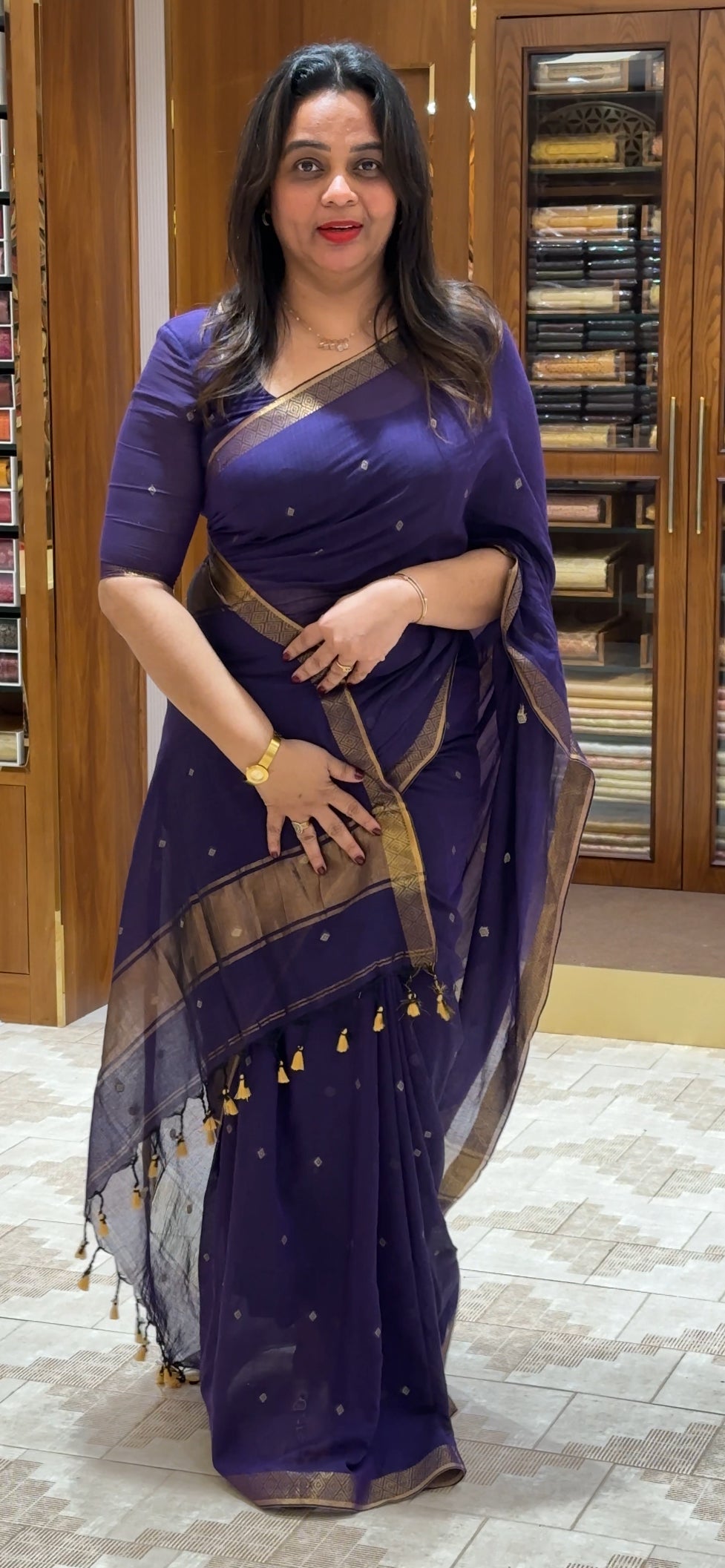 IHA'S IN-HOUSE KHADDY COTTON SAREES - IHA 26375