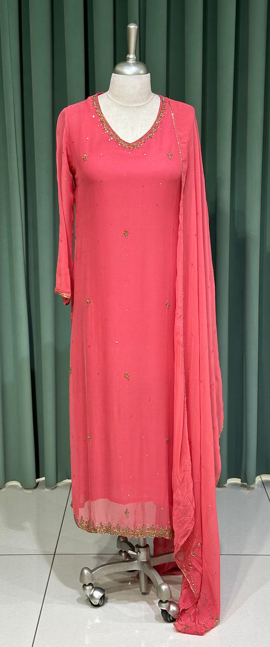 PARTY WEAR TOP, BOTTOM AND DUPATTA - IHA 27363