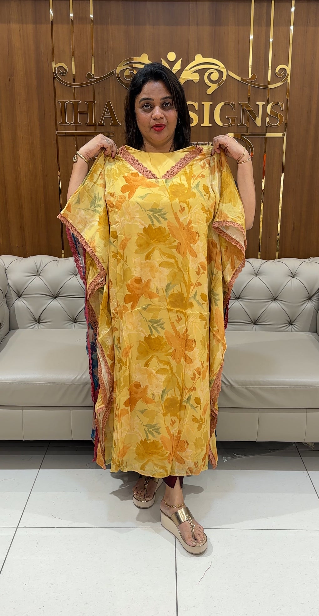 IHA'S IN-HOUSE PRINTED KAFTAN TOPS - IHA 28268