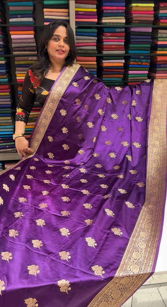 SATIN KATAN SAREES - IHA 26557