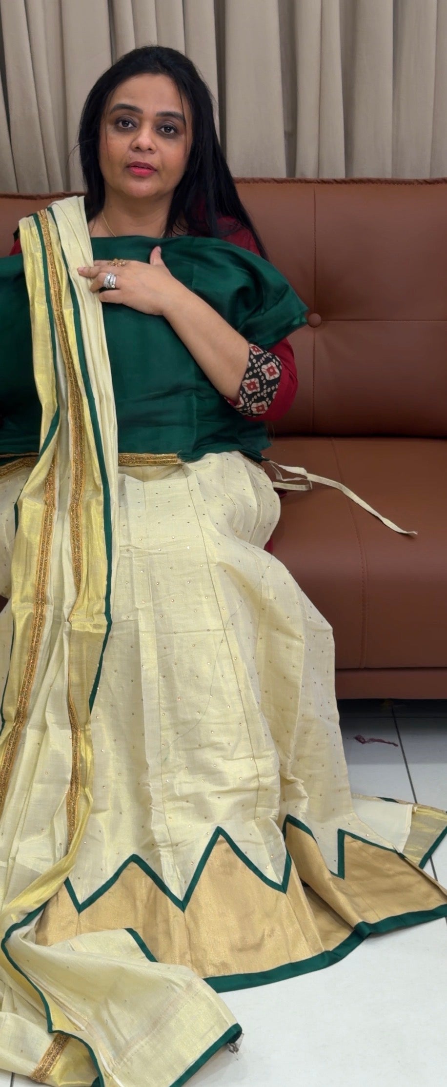 SEMI STITCHED DHAVANI SETS - IHA 34961