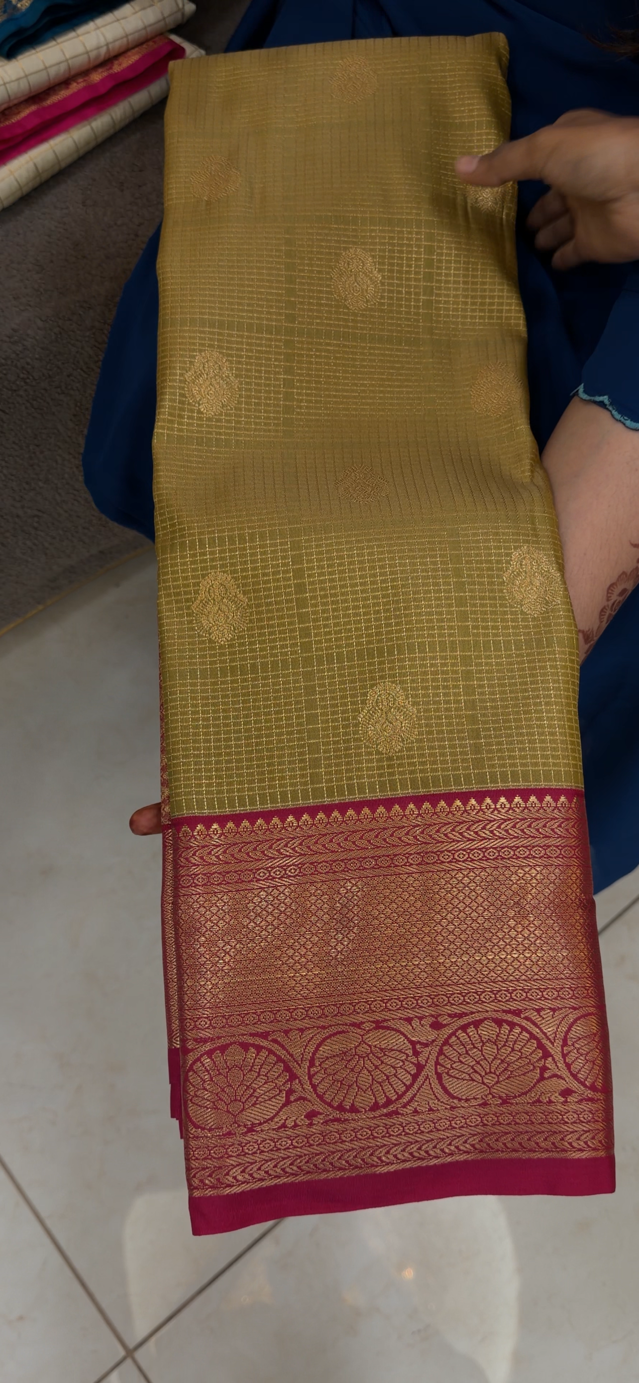SEMI KANCHIPURAM SAREES -  IHA 33084
