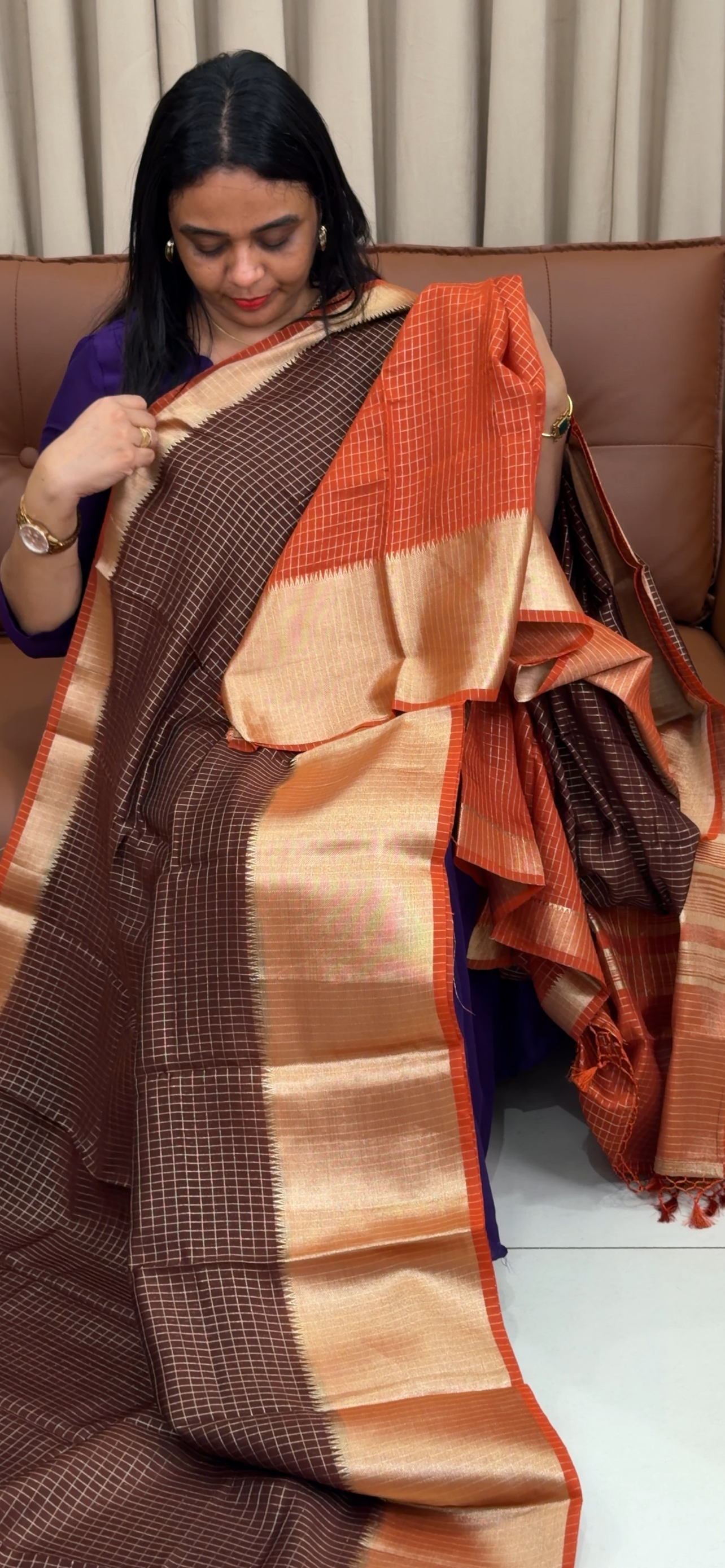 MUL CHANDERI SAREES  - IHA 33431