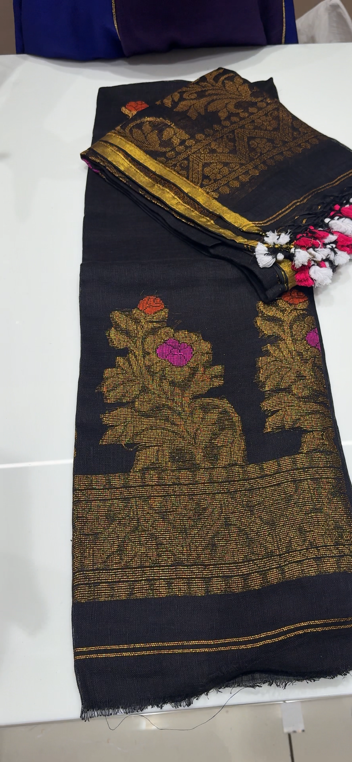 LINEN JAMDANI UNSTITCHED SALWAR -  IHA 35446