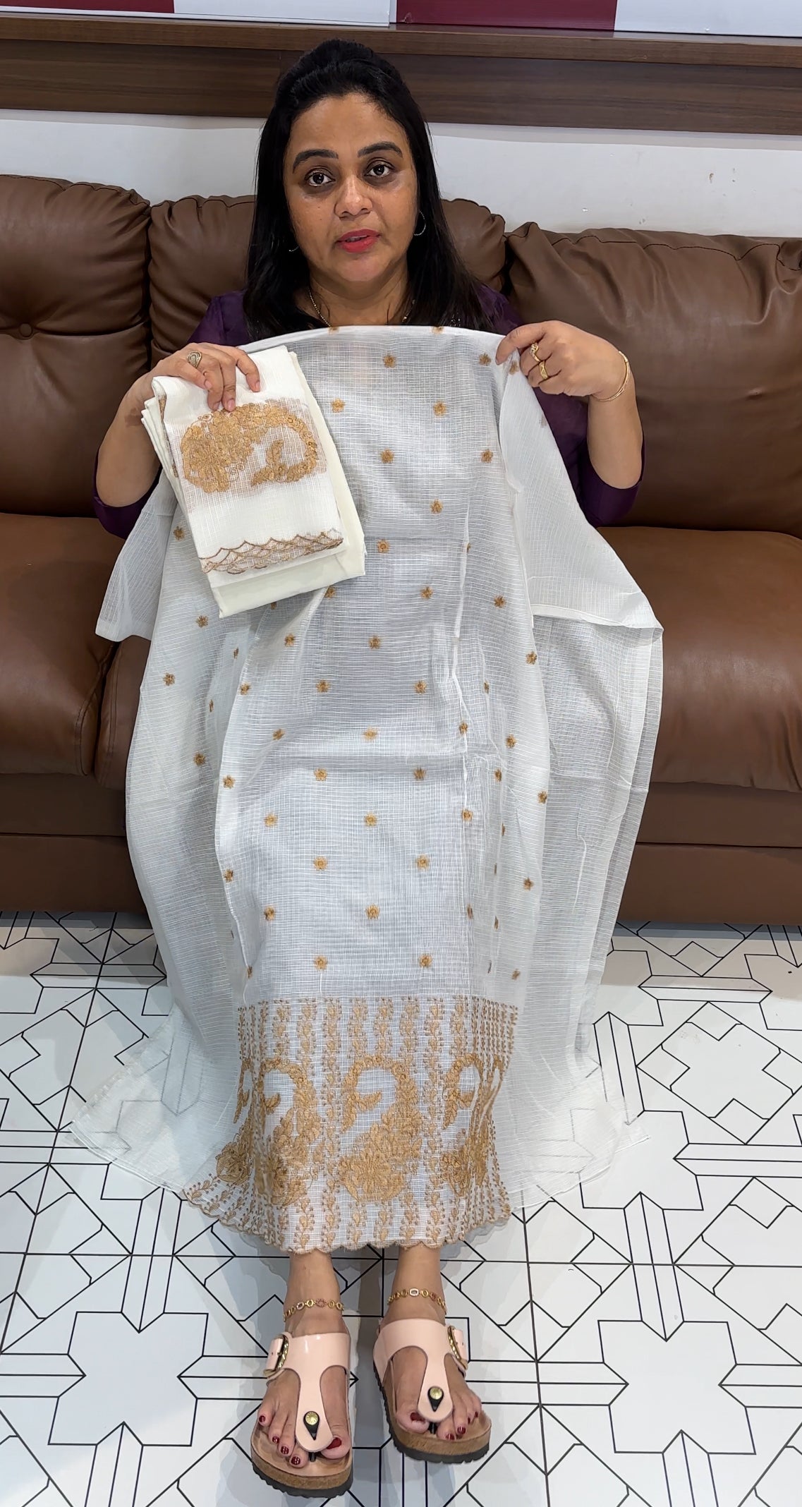 NET KOTA UNSTITCHED SALWAR SUITS - IHA 28024