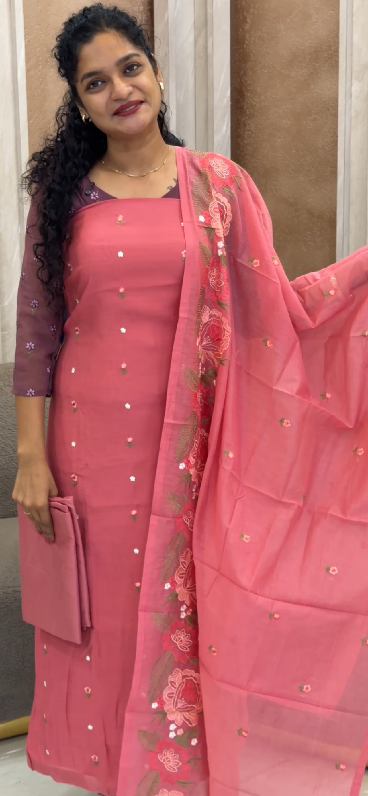 MALAI CHANDERI UNSTITCHED SALWAR SUITS - IHA 33289
