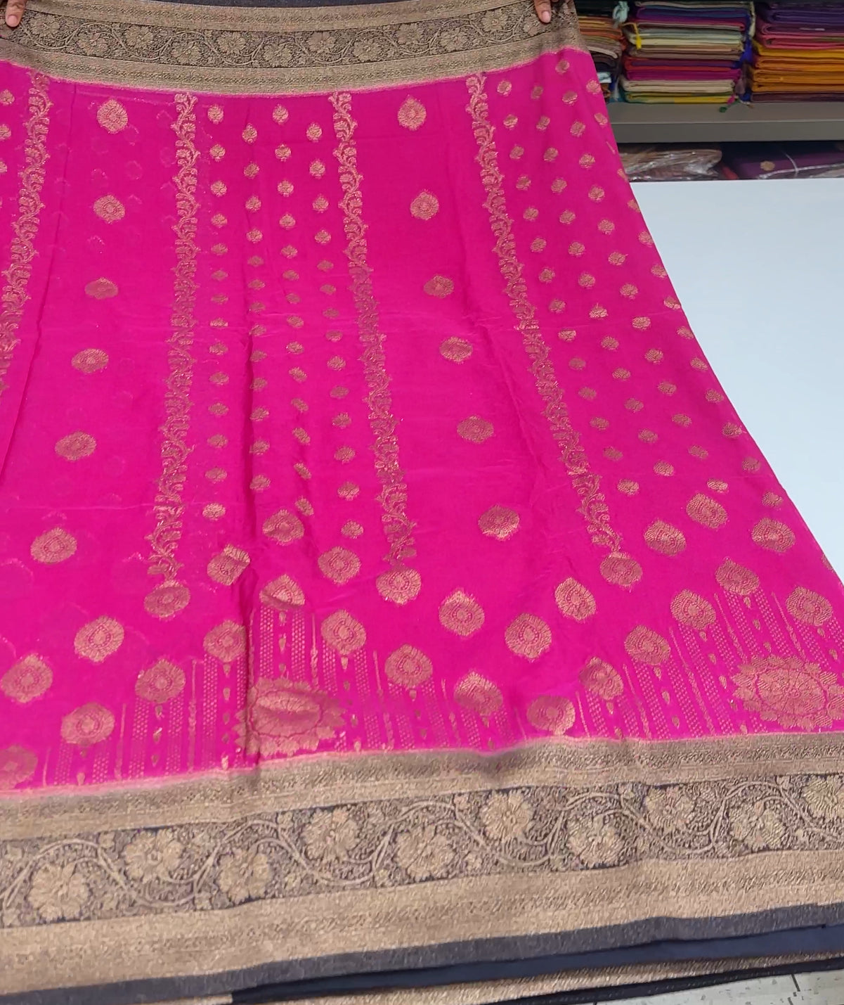 SEMI BANARASI  SAREES - IHA 16797