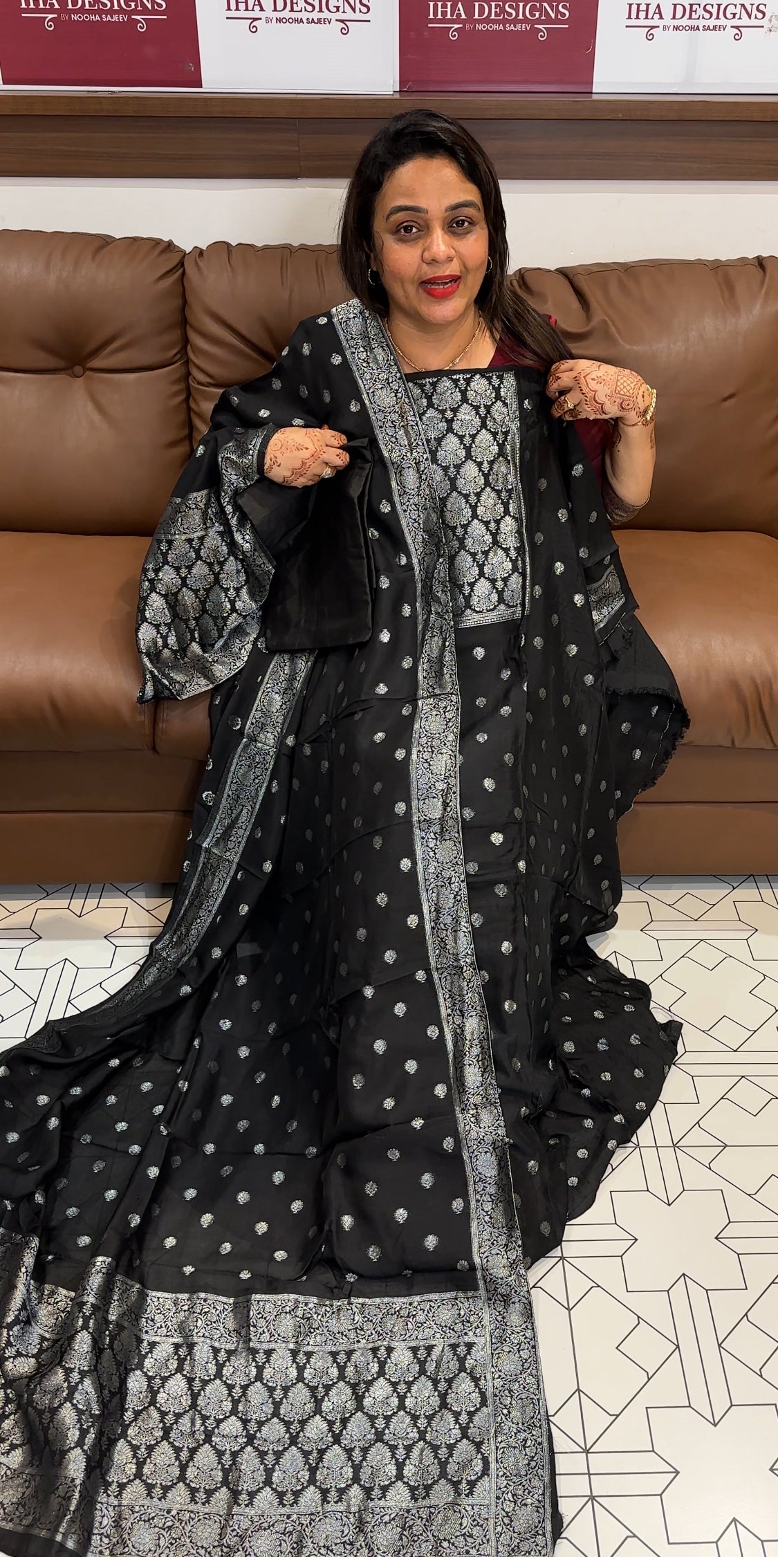 SILK BANARSI UNSTITCHED SALWAR SUITS - IHA 23708