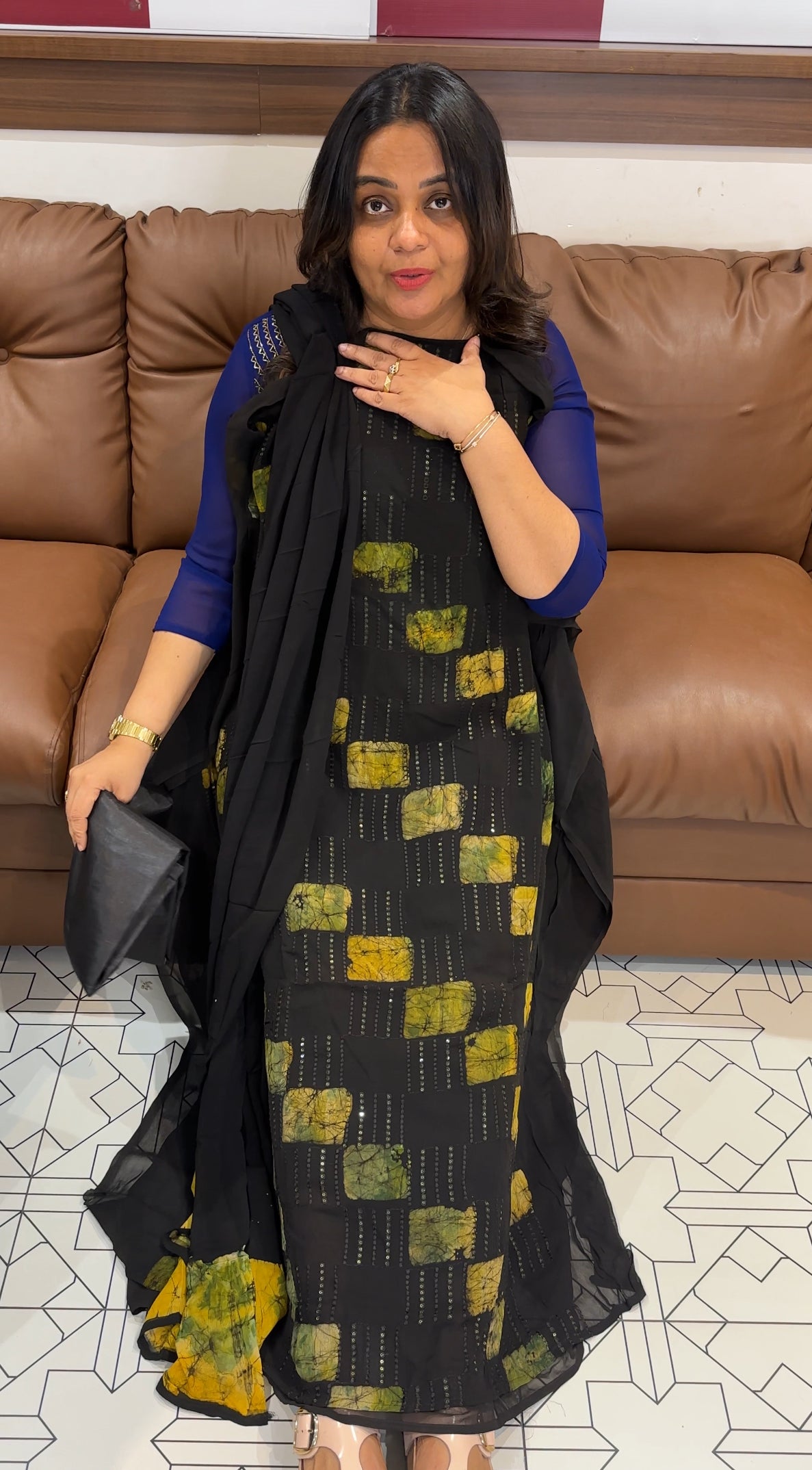 VISCOSE GEORGETTE UNSTITCHED SALWAR SUITS - IHA 28086