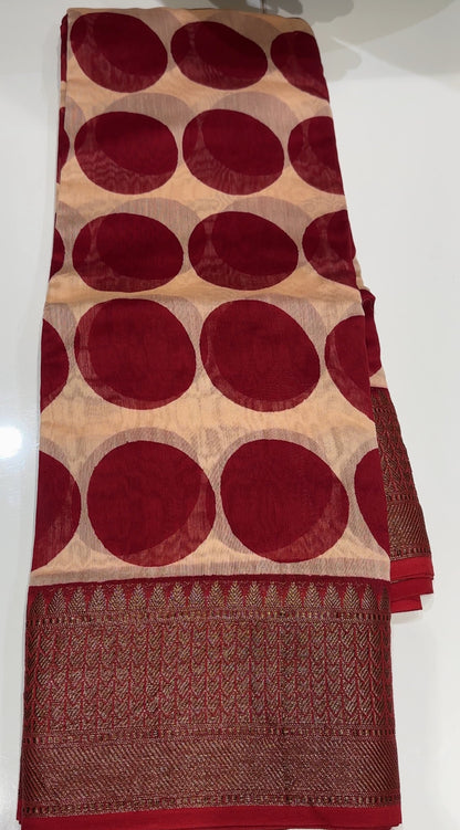 CHANDERI SILK SAREE - IHA 19092