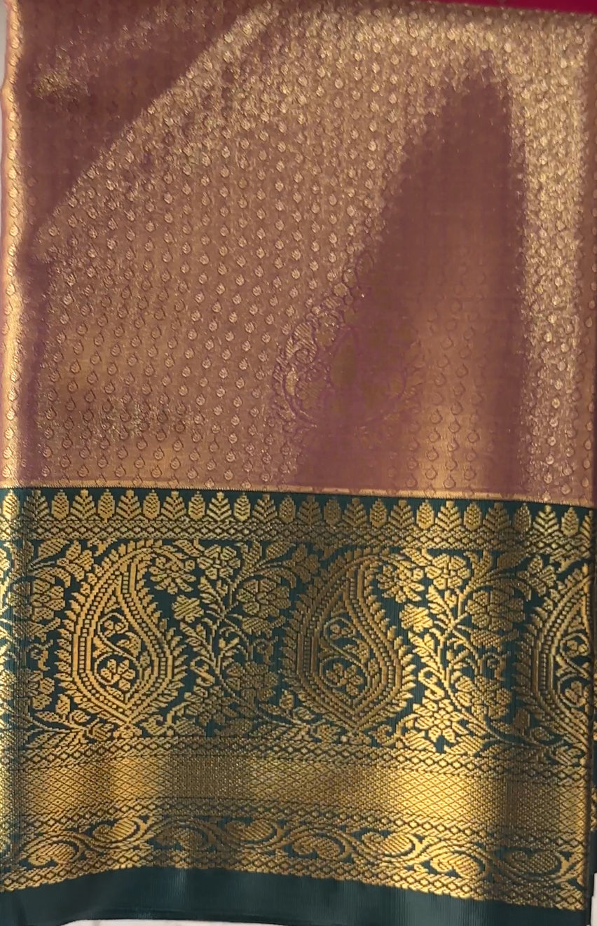 TISSUE KANCHIPURAM SAREES - IHA 18538