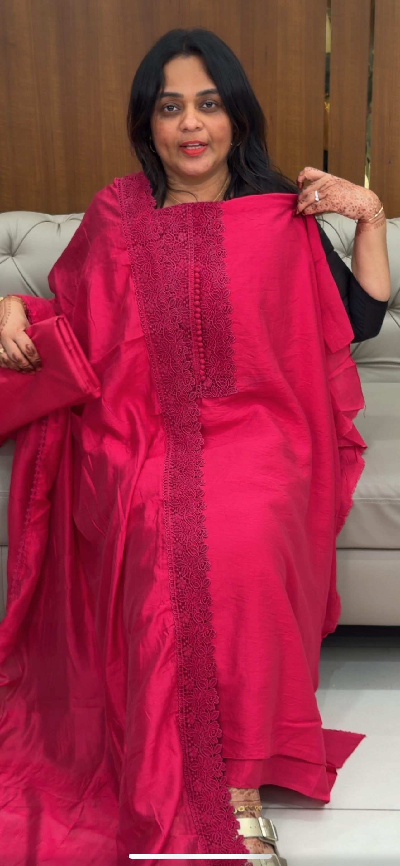 MALAI CHANDERI UNSTITCHED SALWAR SUITS - IHA 30031