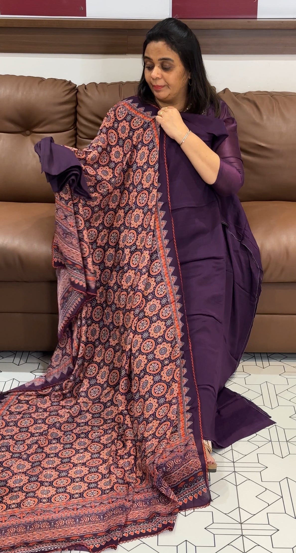 PLATINUM CHIFFON UNSTITCHED SALWAR SUITS - IHA 28029