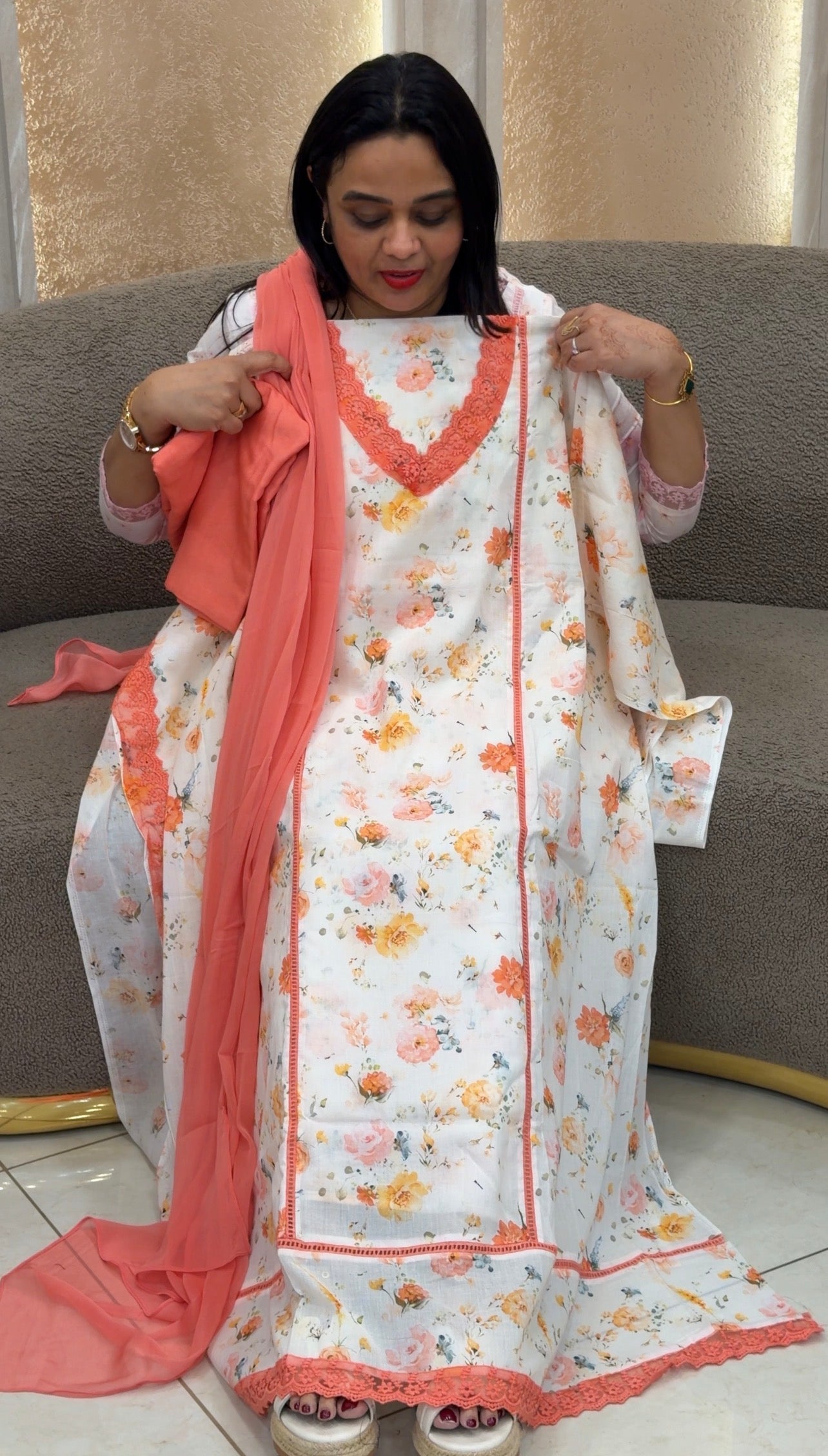 IHA'S IN-HOUSE PRINTED MUL MUL UNSTITCHED SALWAR SUITS - IHA 33156