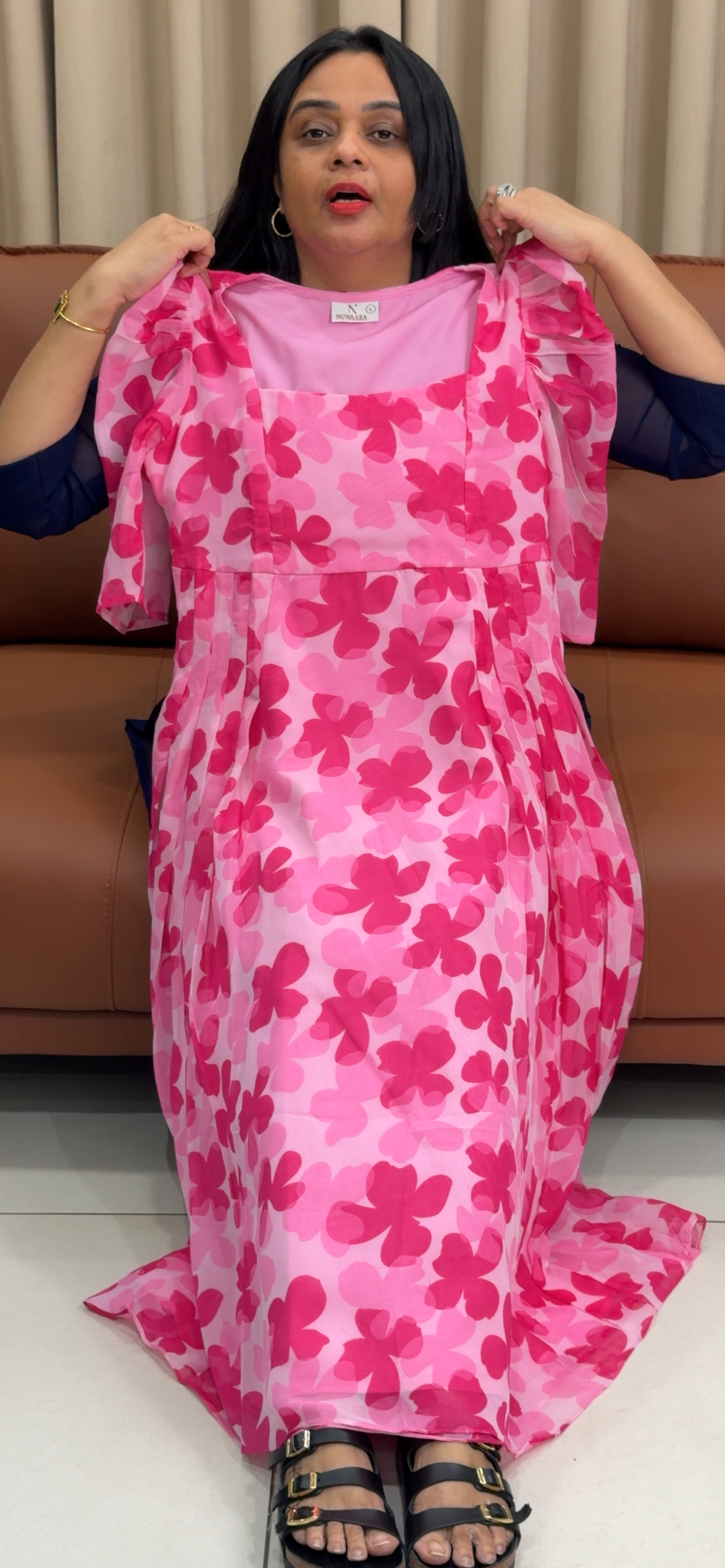 PRINTED GEORGETTE FROCKS - IHA 35268