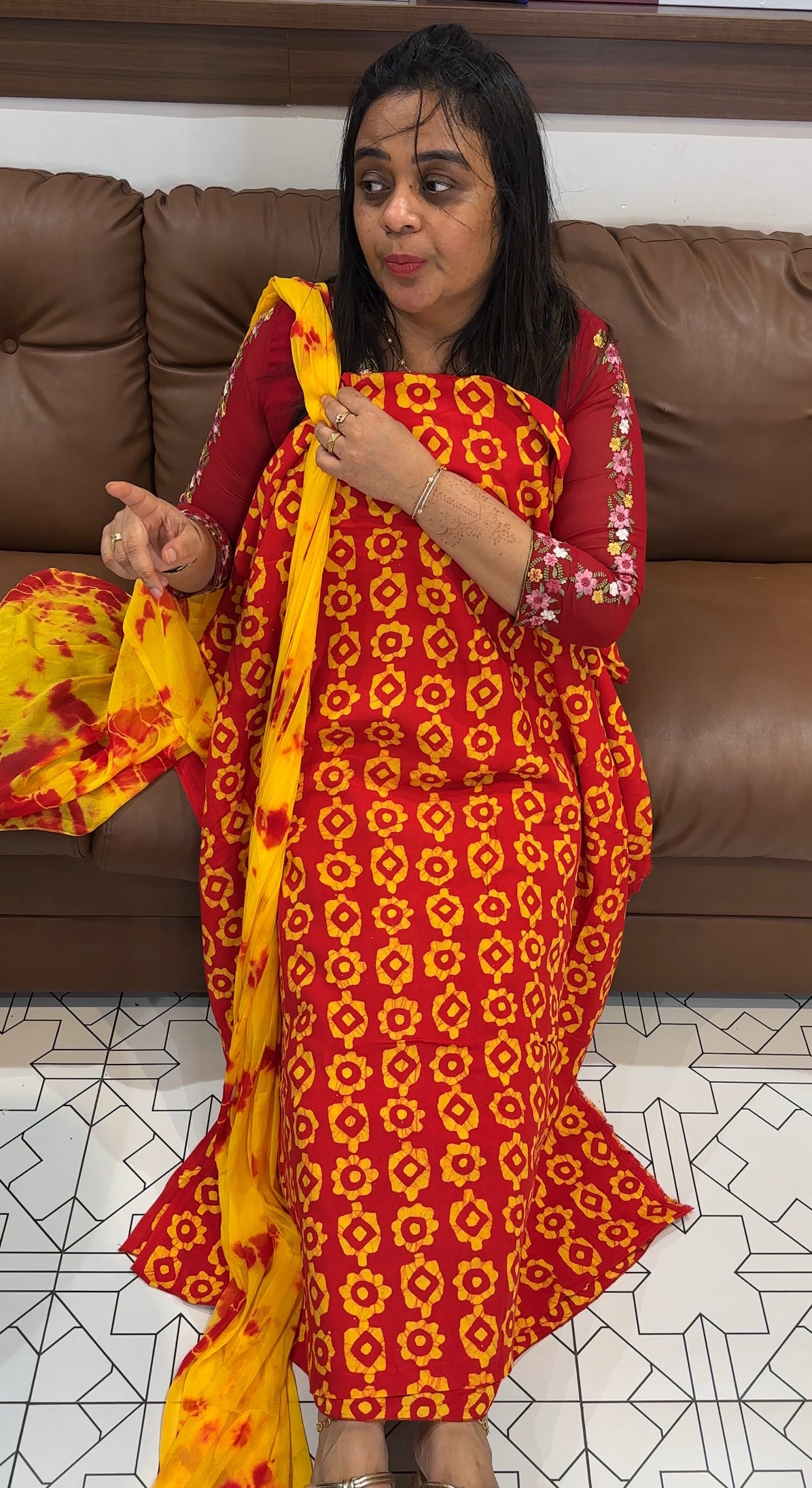 PRINTED RAYON UNSTITCHED SALWAR SUITS - IHA 27765