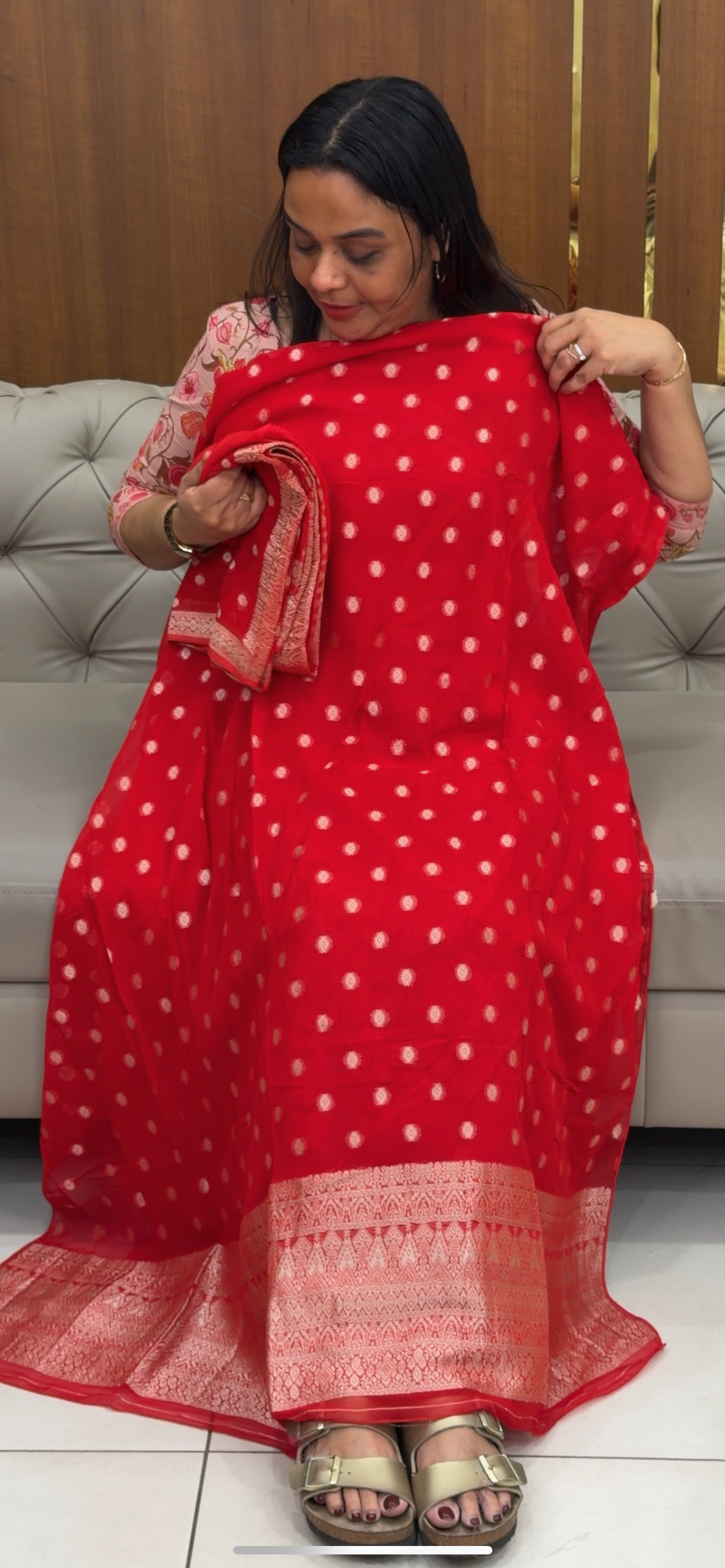 BANARASI UNSTITCHED SALWAR SUITS - IHA 30344