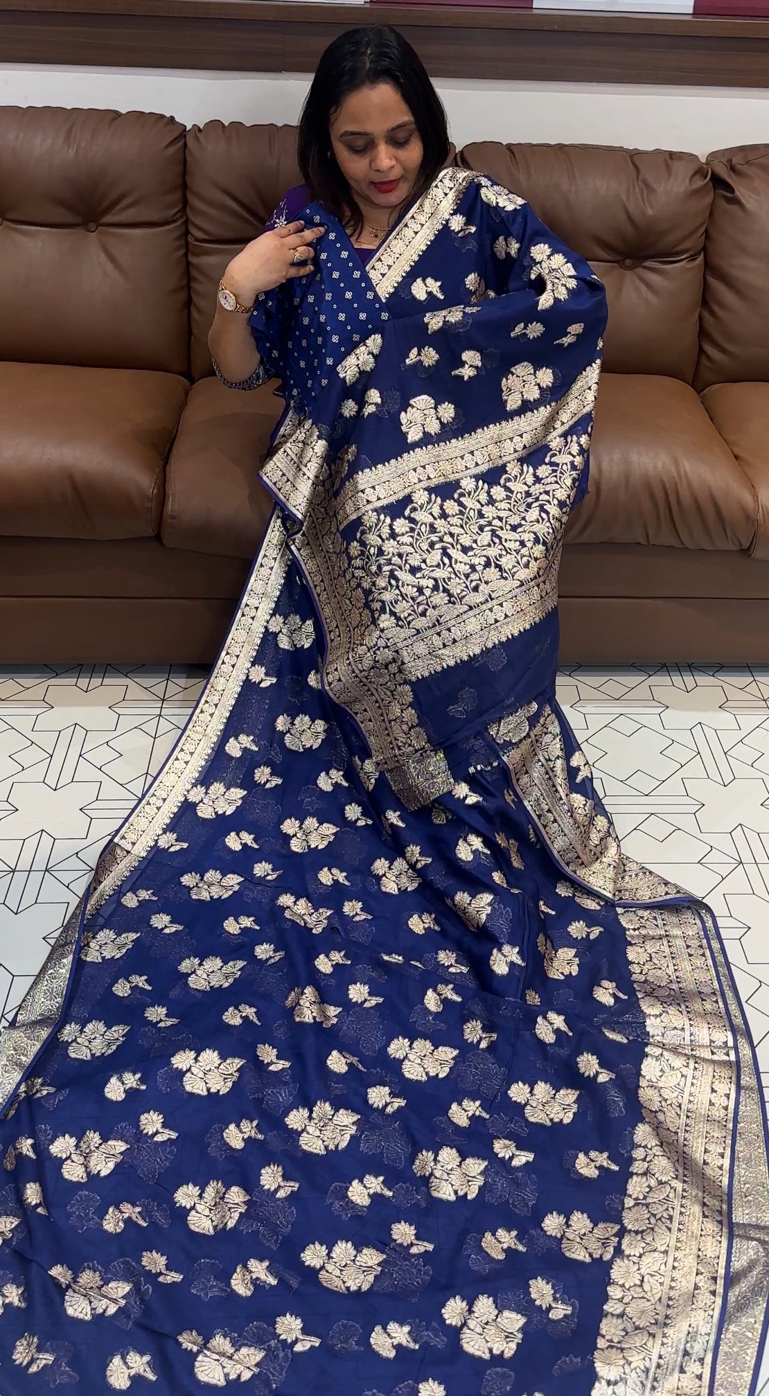 VISCOSE ORGANZA SAREES - IHA 16779