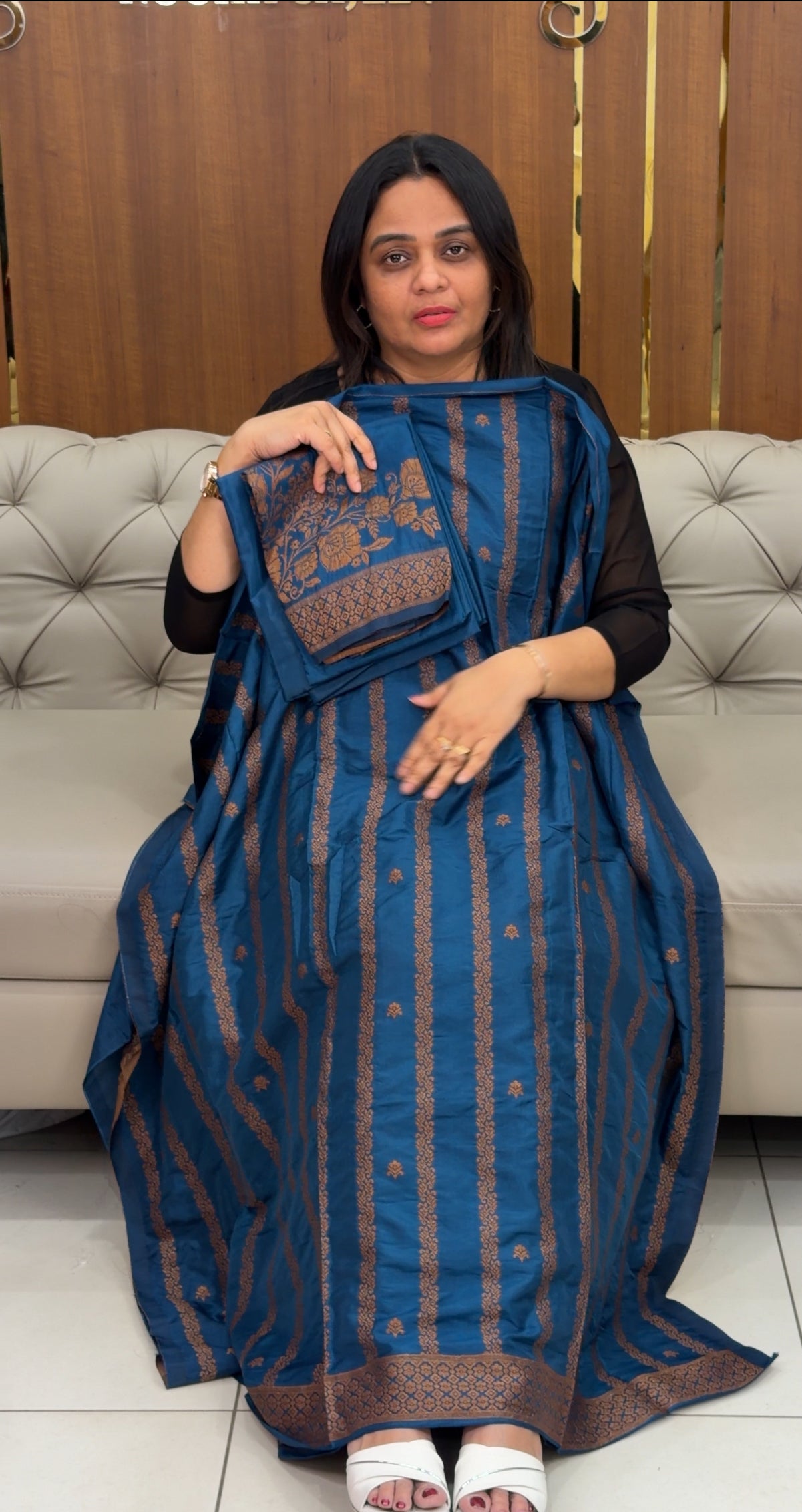 SEMI BANARASI UNSTITCHED SALWAR SUITS - IHA 29336