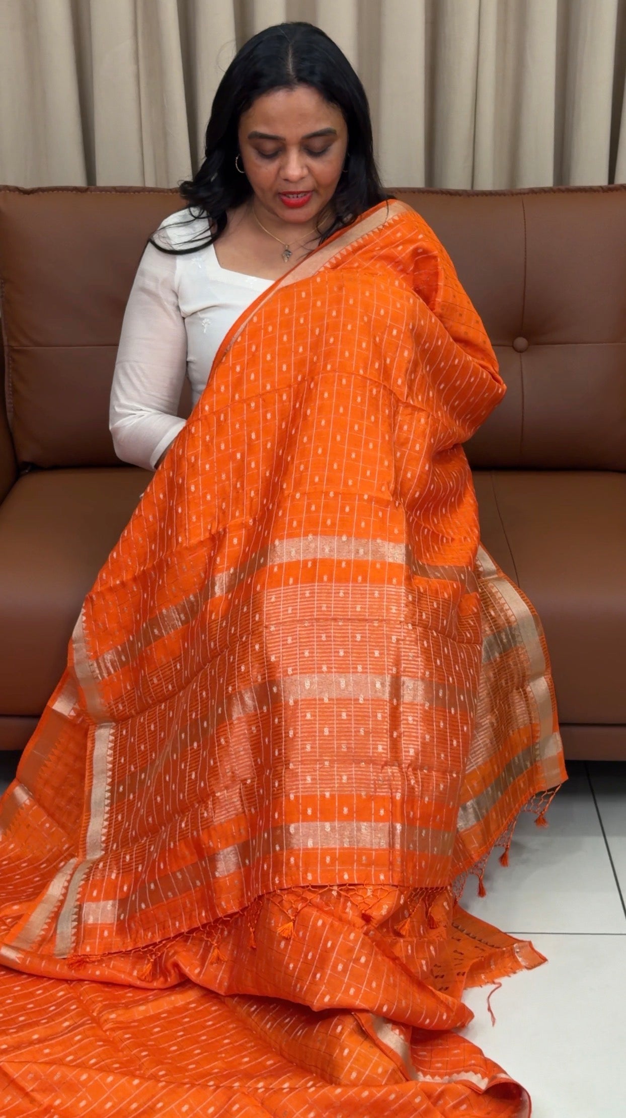 MUL CHANDERI SAREES - IHA 33349