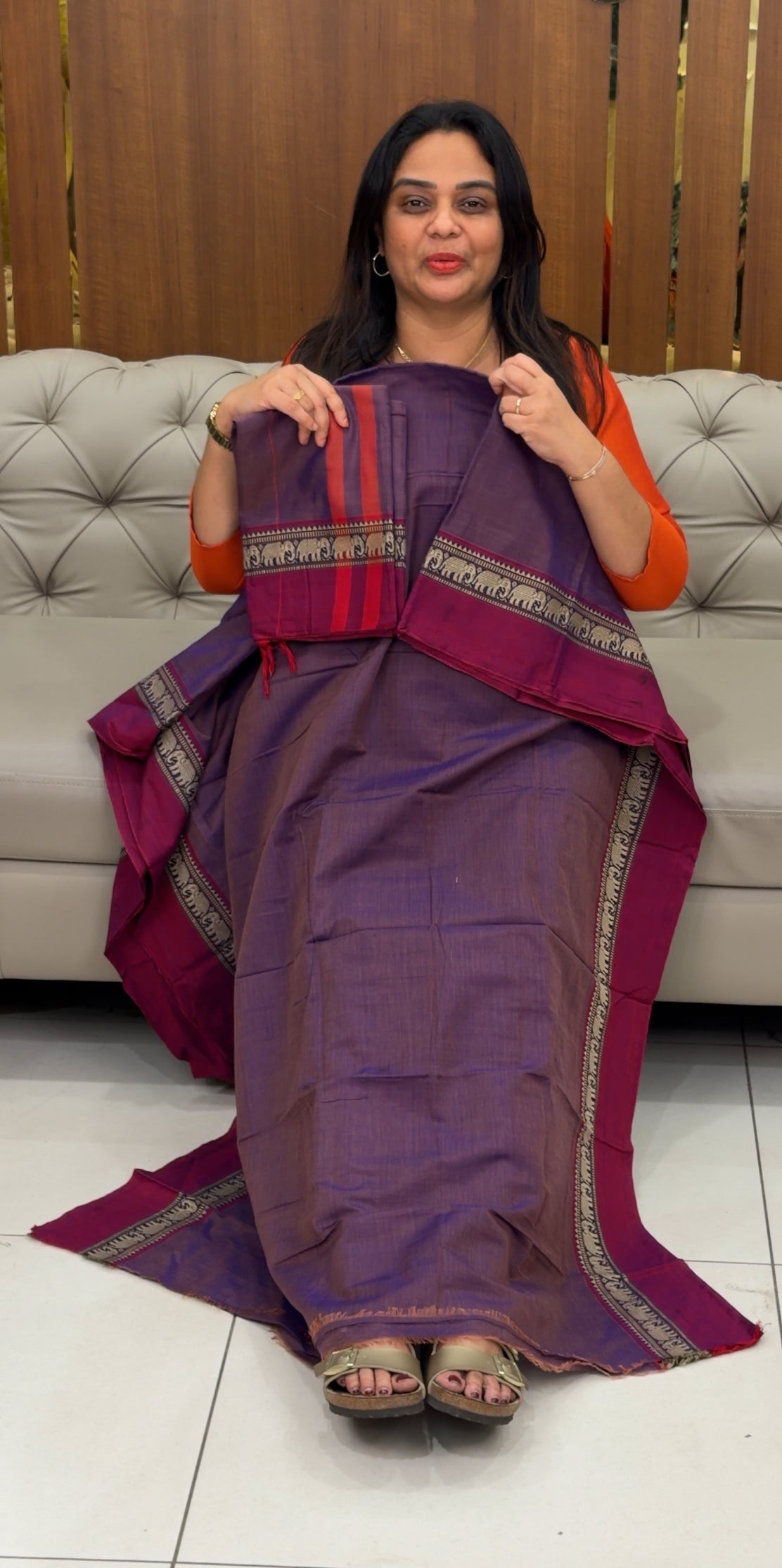 HANDLOOM COTTON UNSTITCHED SALWAR SUITS - IHA 30611