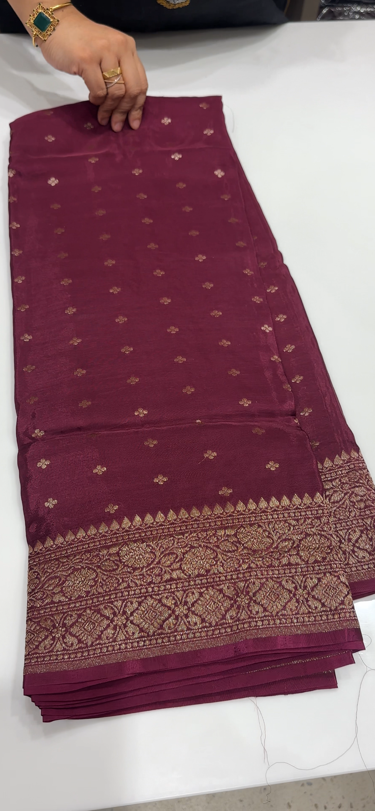 VISCOSE CRAPE SAREES - IHA 35493
