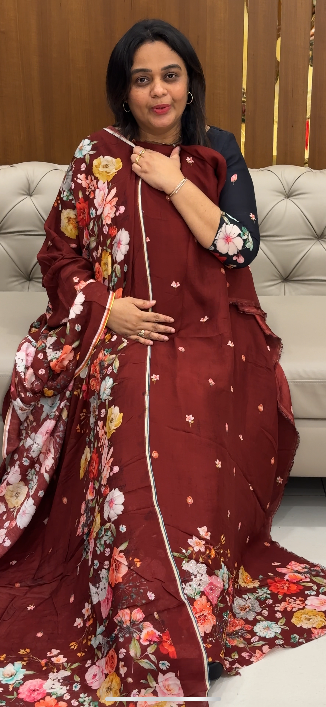 FORWARD CRAPE SILK ONSTITCHED SALWAR SUITS   - IHA 28667