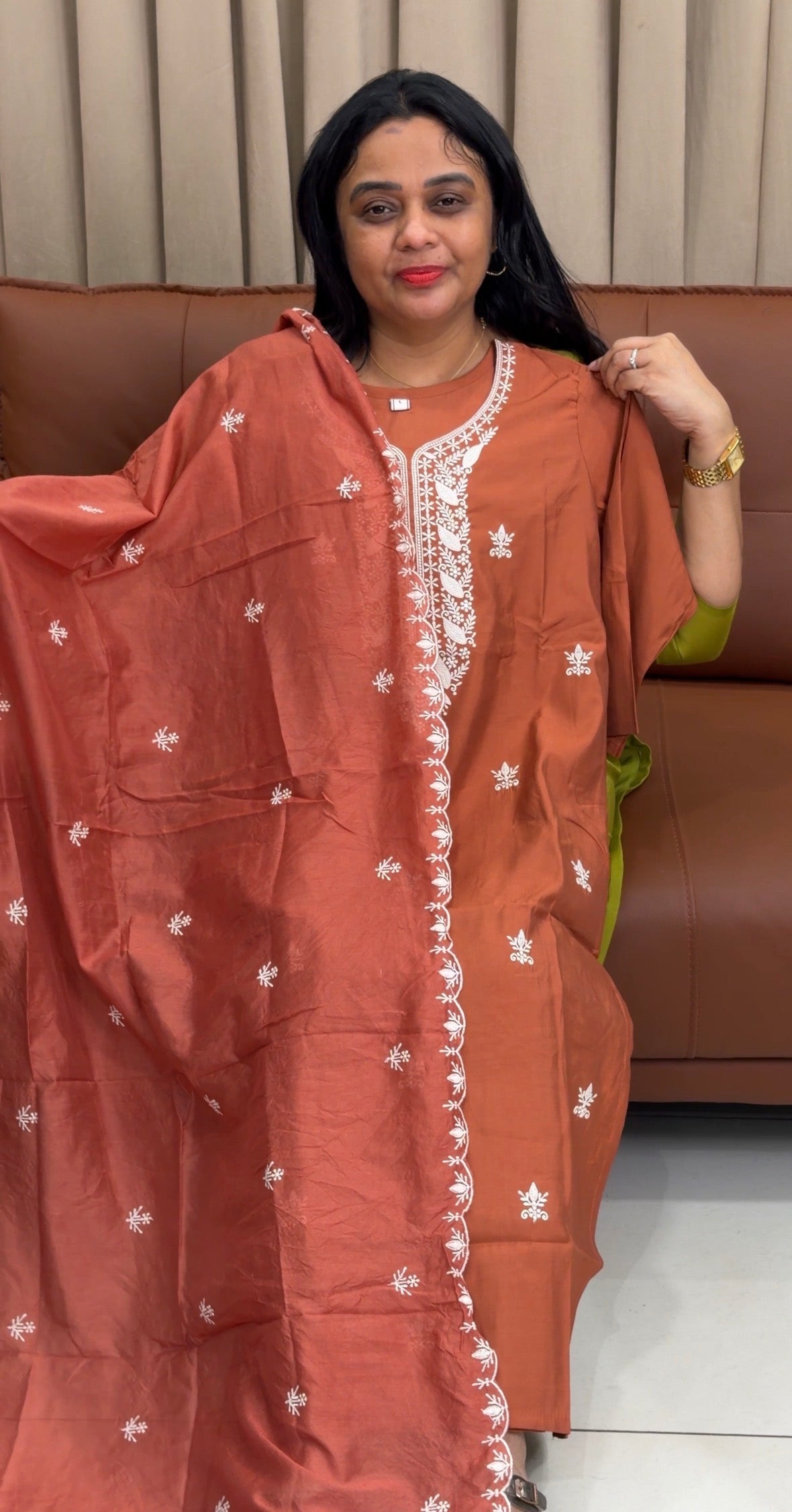 MUL CHANDERI TOP,BOTTOM AND DUPATTA - IHA 35866