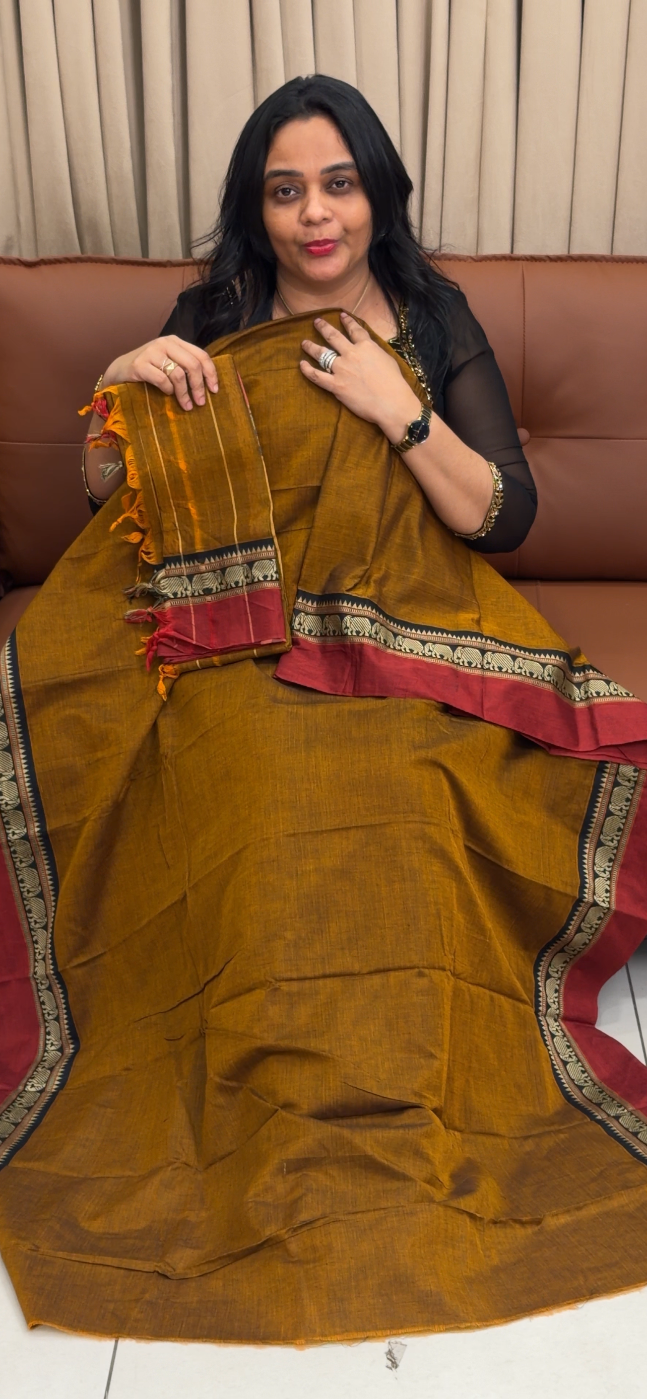 HANDLOOM COTTON UNSTITCHED SALWAR SUITS - IHA 35045