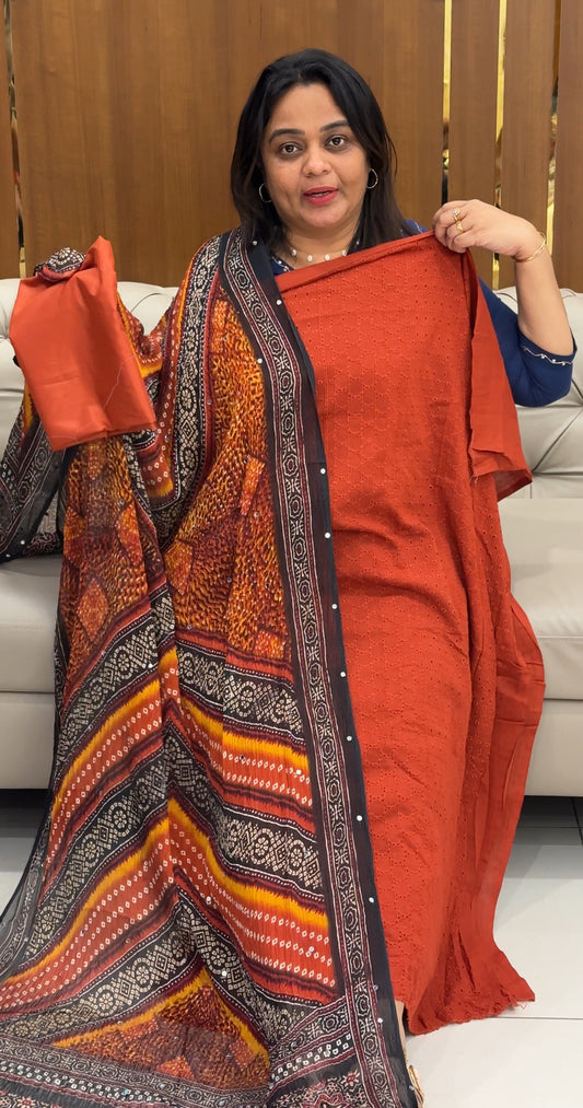 COTTON HAKOBA UNSTITCHED SALWAR SUITS- IHA 28809