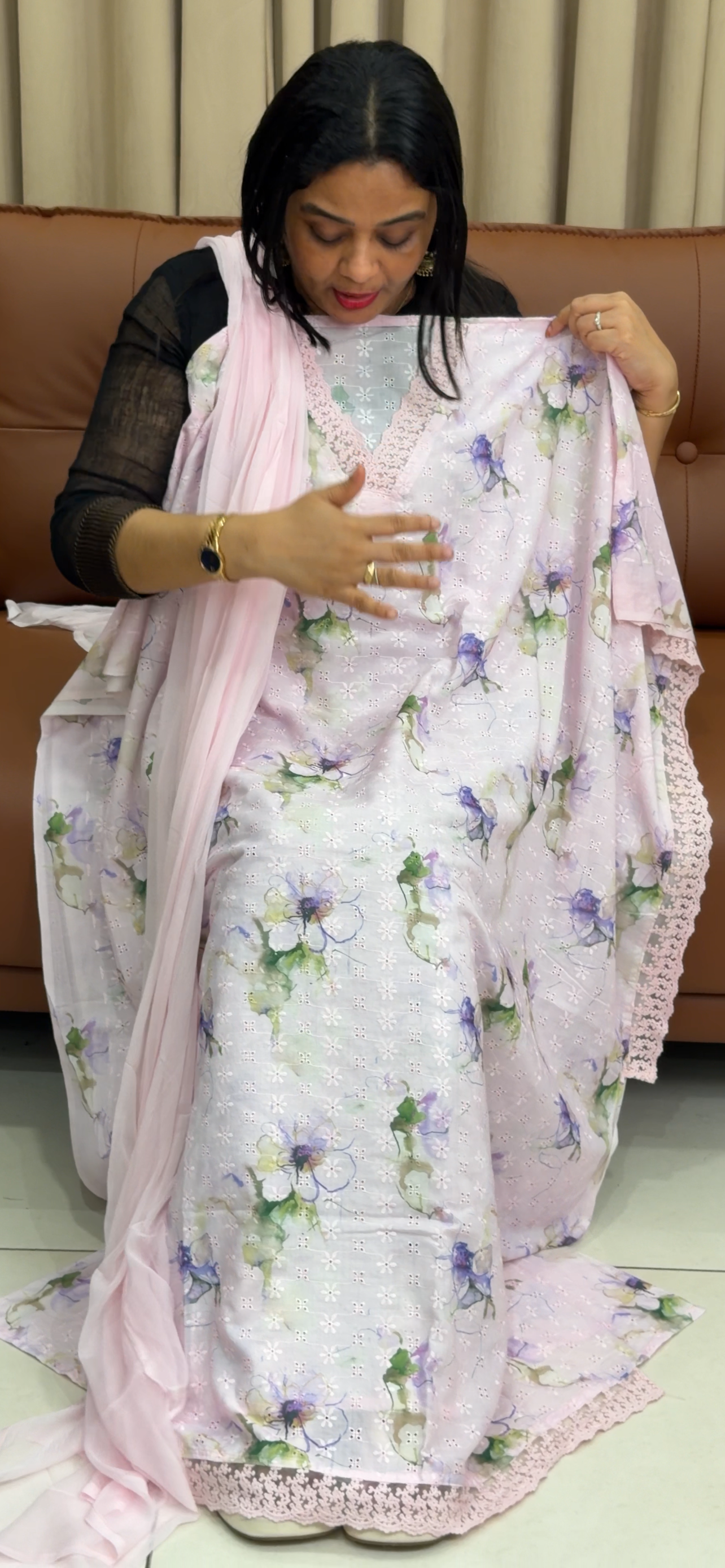 UNSTITCHED SALWRA SUITS - IHA 34021