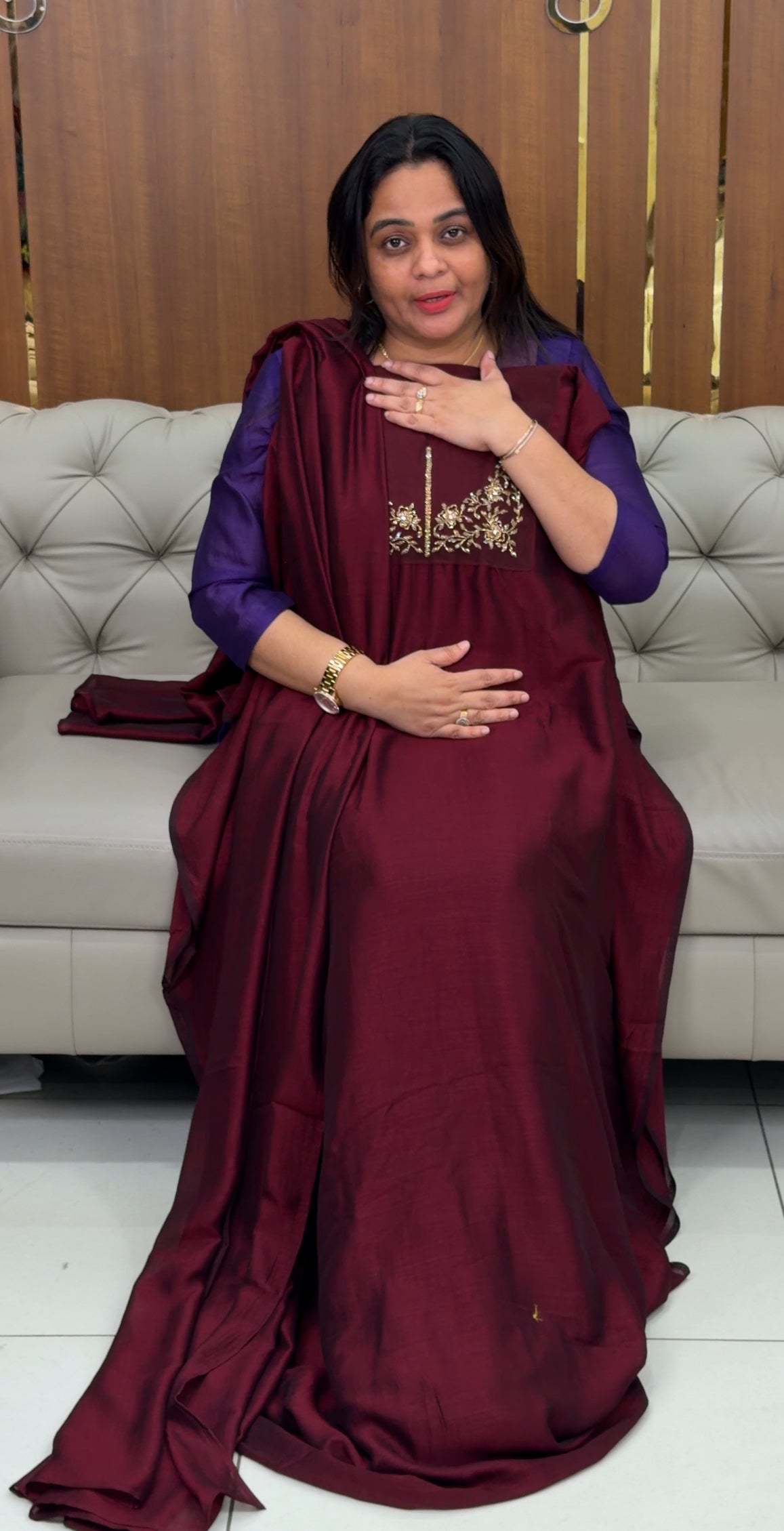 IHA'S IN-HOUSE SEMI RAW SILK TOP,BOTTOM AND DUPATTA - IHA 29000