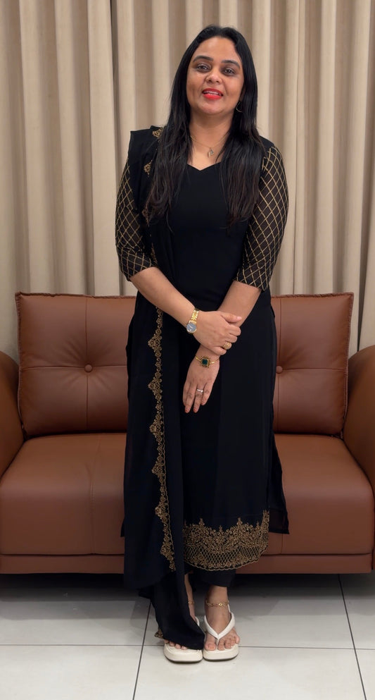 READY TO WEAR TOP,BOTTOM AND DUPATTA - IHA 33528