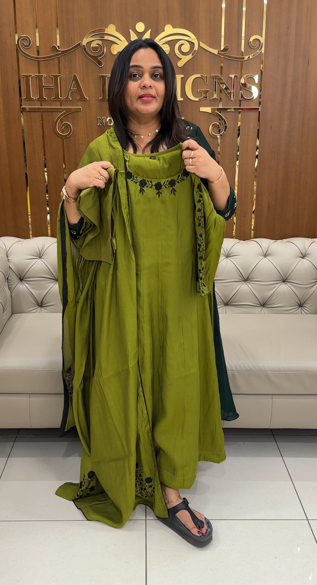 ANARKALI TOP, BOTTOM AND DUPATTA - IHA 28267