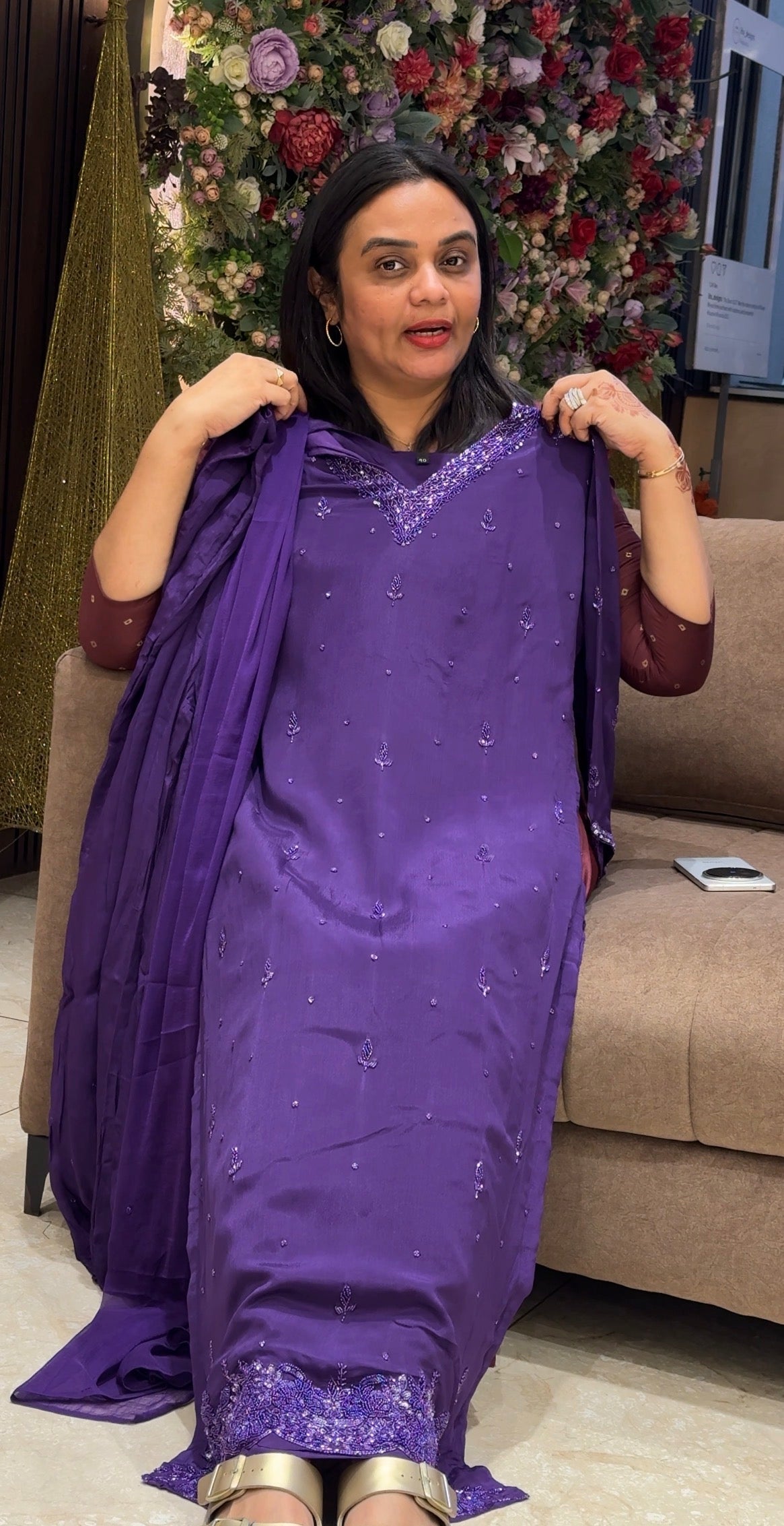 PARTY WEAR TOP,BOTTOM AND DUPATTA - IHA 31485