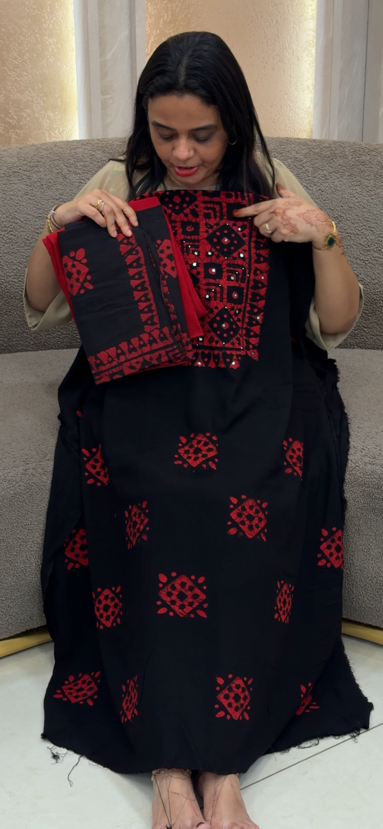 PRINTED RAYON UNSTITCHED SALWAR SUITS - IHA 33071