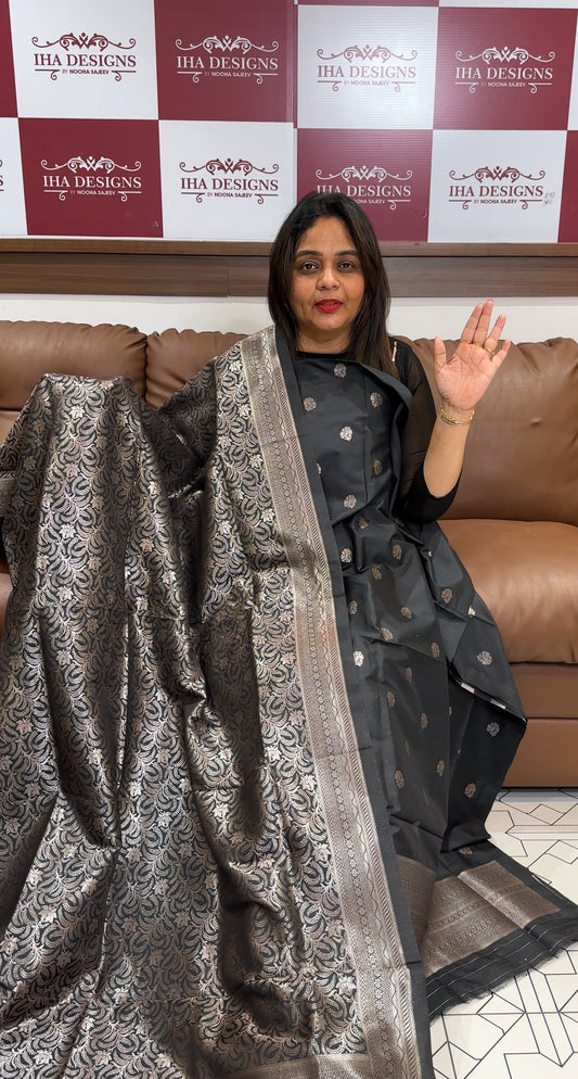 SEMI BANARASI UNSTITCHED SALWAR SUITS - IHA 24001
