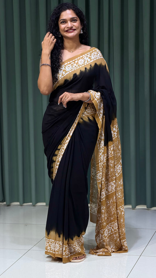 PRINTEED GEORGETTE SAREES - IHA 30974