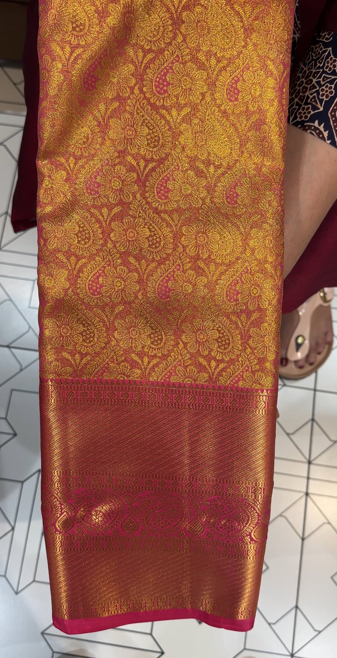 SEMI TISSUE KANCHIPURAM SAREES - IHA 27858