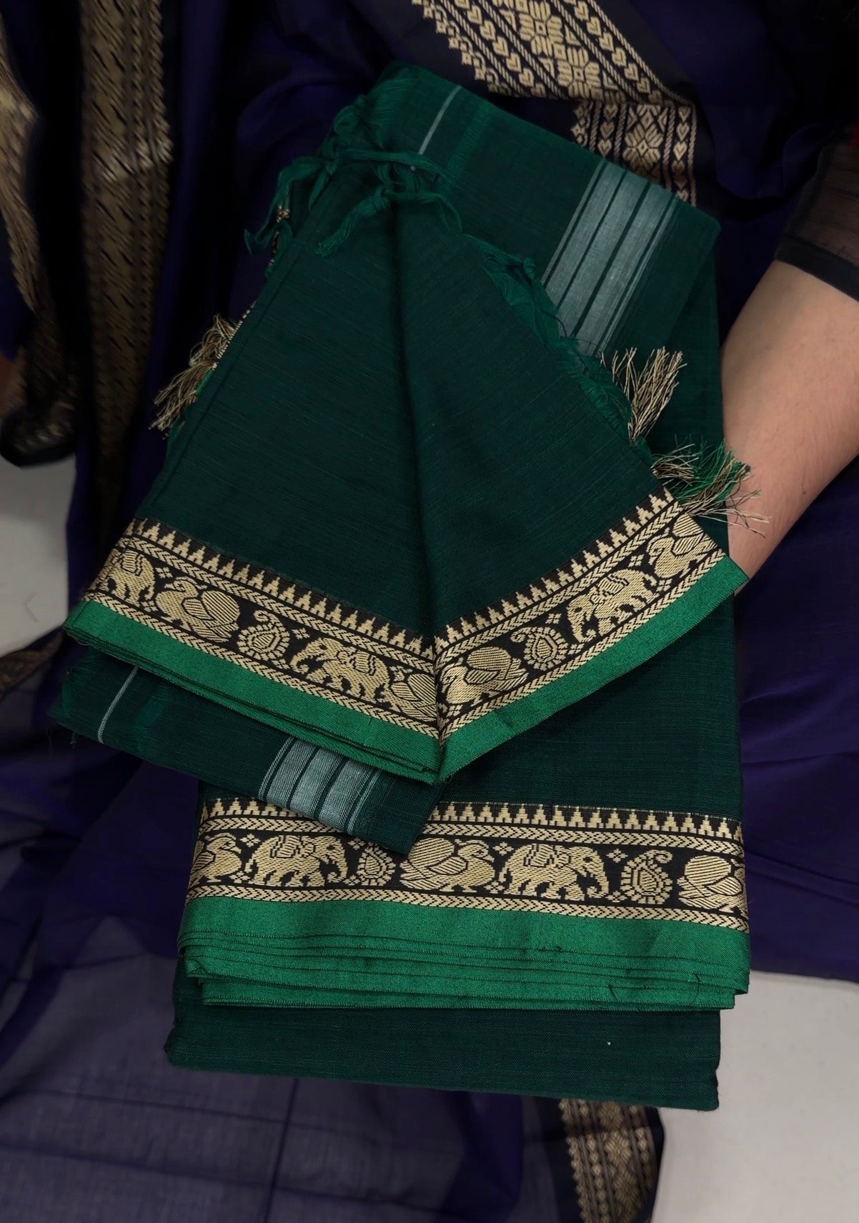 HANDLOOM COTTON UNSTITCHED SALWAR SUITS - IHA 34198