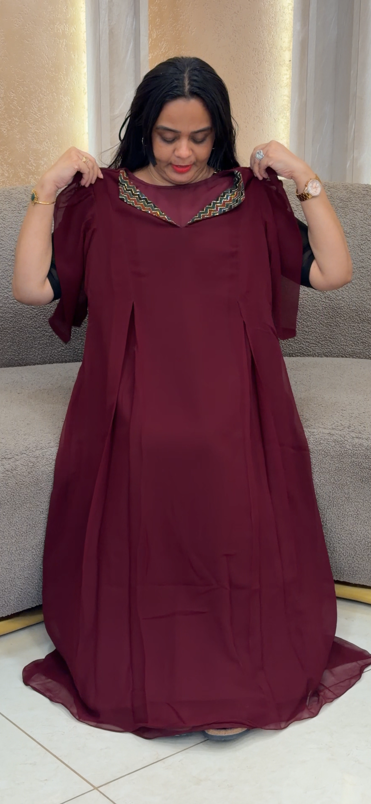 IHA'S IN-HOUSE GEORGETTE FROCKS - IHA 35233