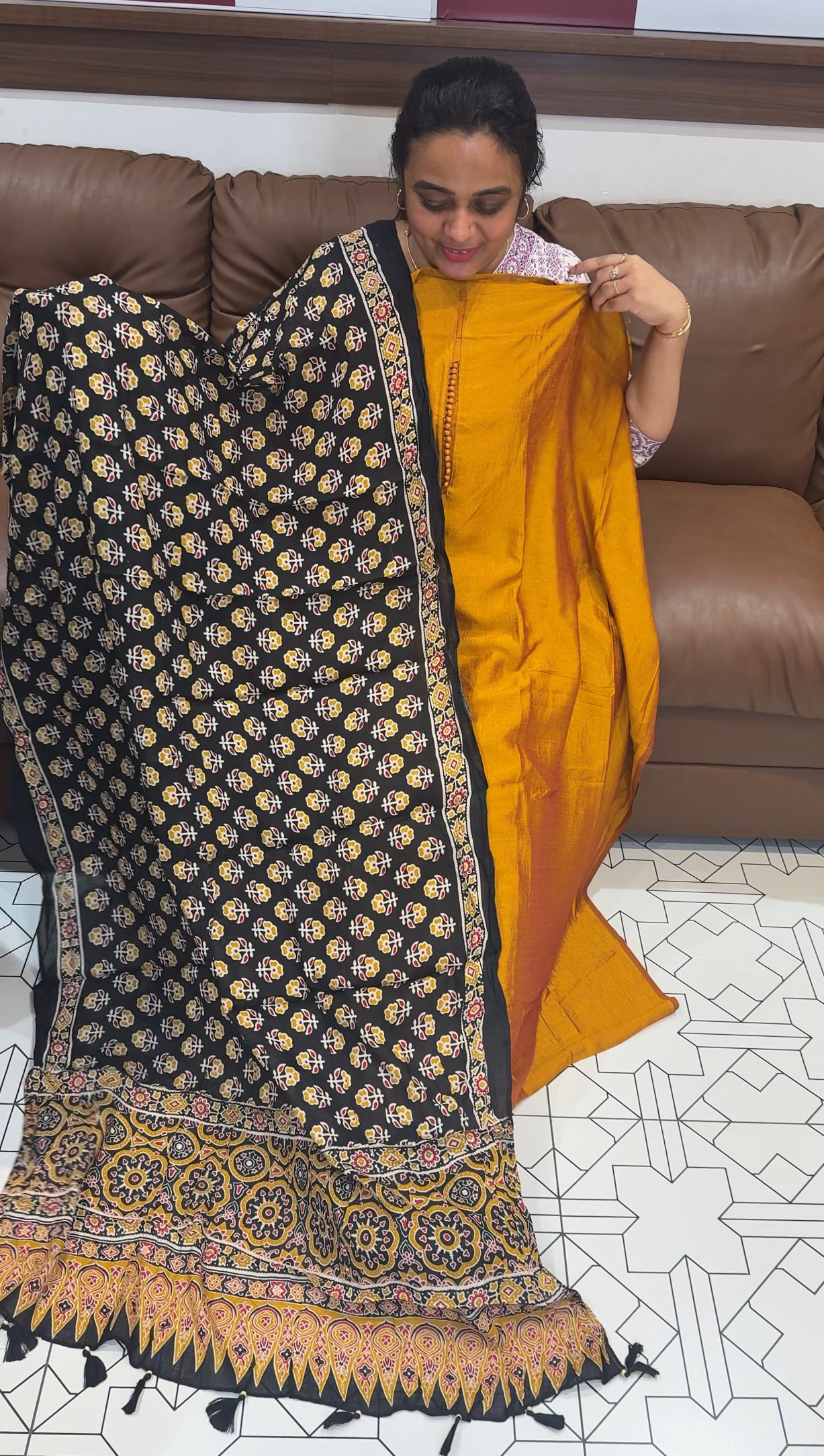 SEMI RAW SILK UNSTITCHED SALWAR SUITS - IHA 26518