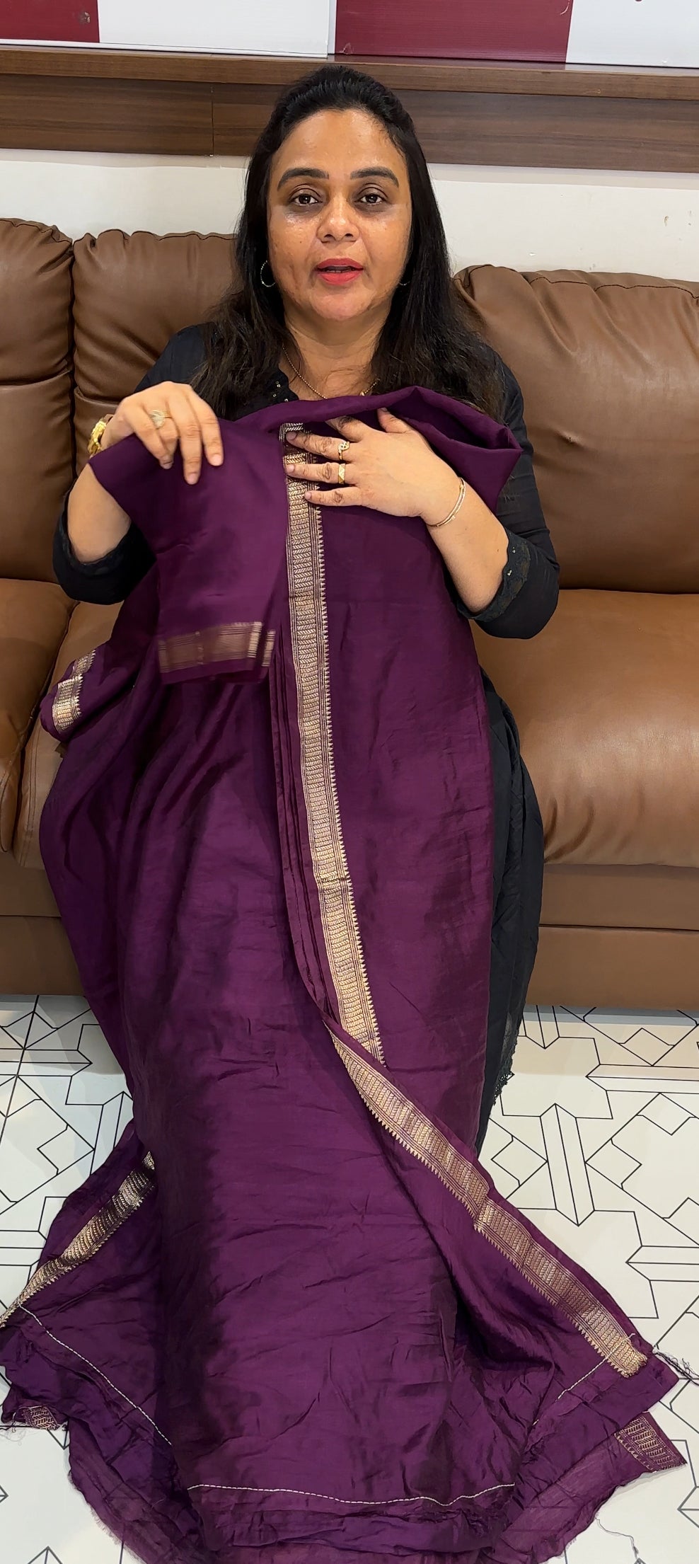 MALAI CHANDERI UNSTITCHED SALWAR SUITS - IHA 27939