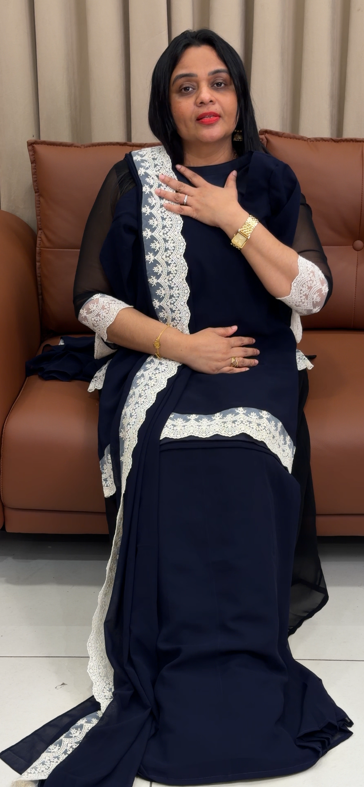 IHA'S IN-HOUSE SHORT TOP , BOTTOM AND DUPATTA - IHA 35784