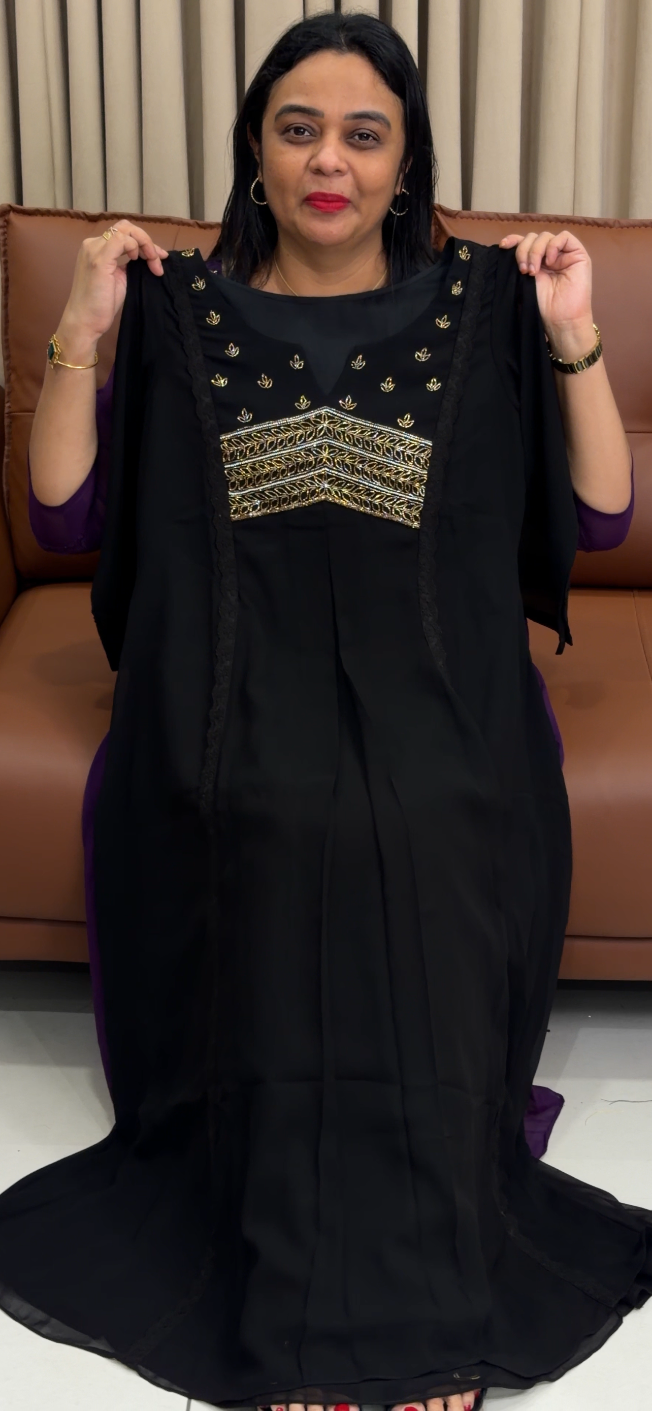 IHA'S IN-HOUSE HANDWORKED LONG ALINE TOPS - IHA 34387