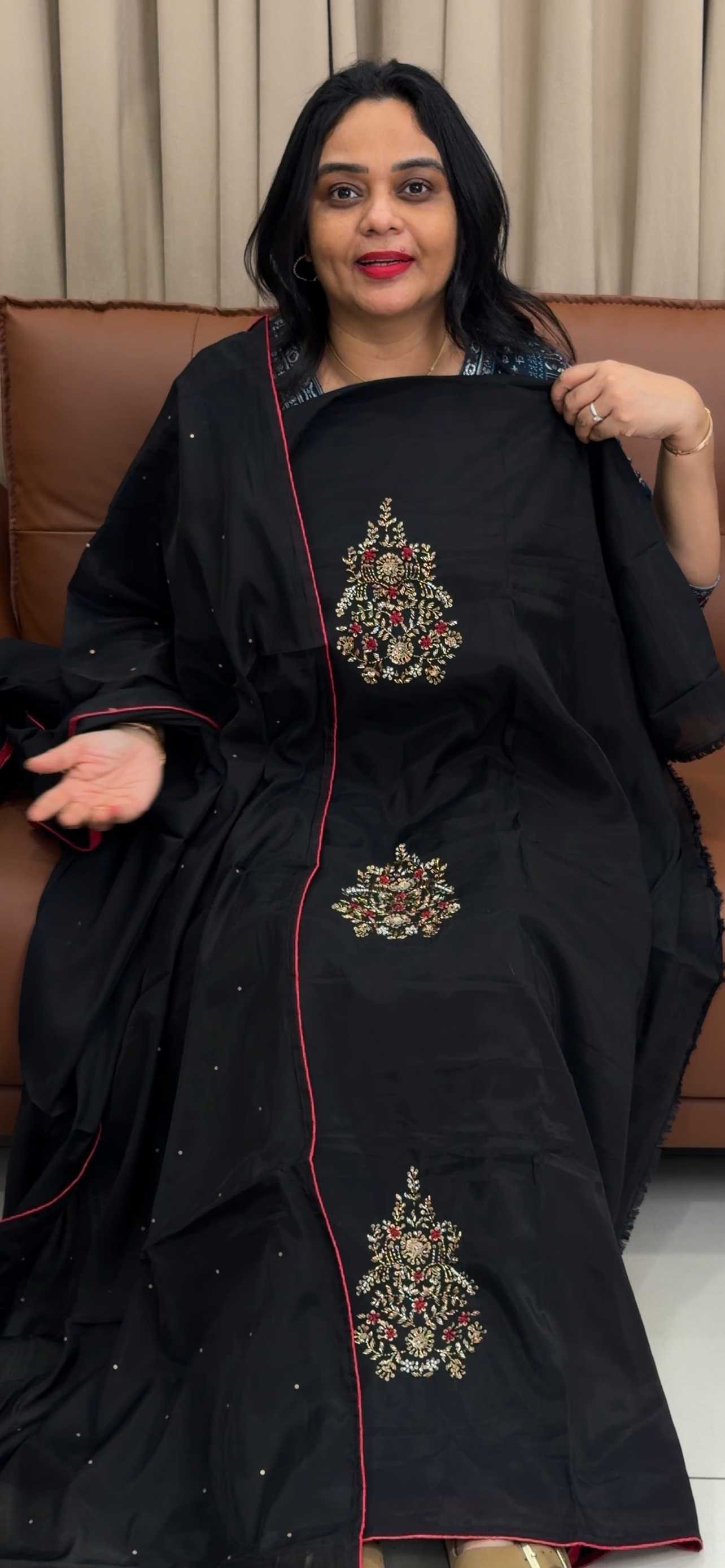 MUL CHANDERI UNSTITCHED SALWRA SUITS - IHA 33760