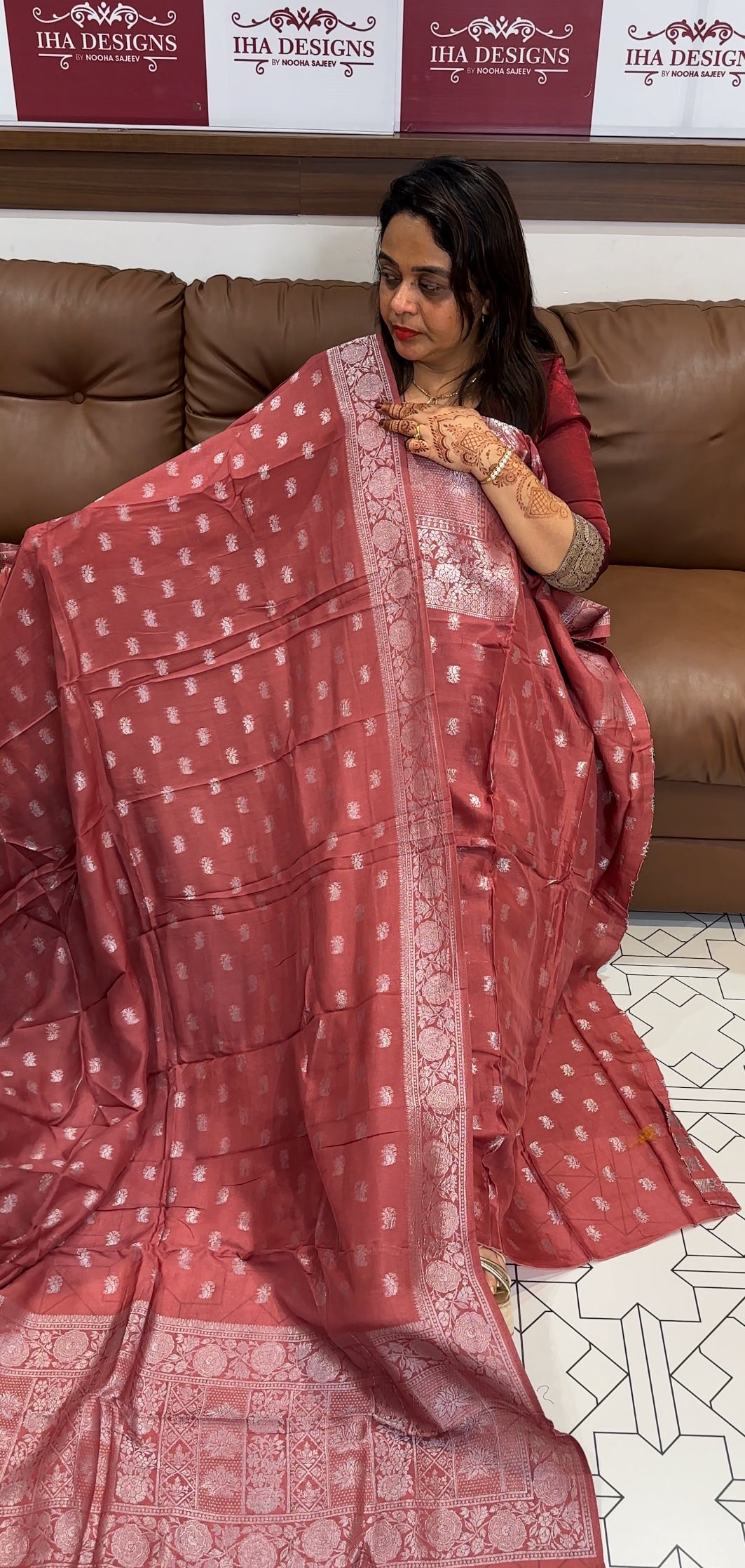 SILK BANARSI UNSTITCHED SALWAR SUITS - IHA 23708