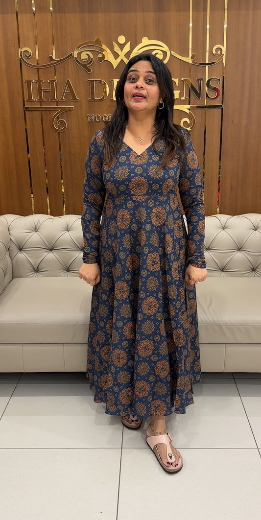 IHA'S IN-HOUSE AJRAKH PRINTED TOPS - IHA 27144