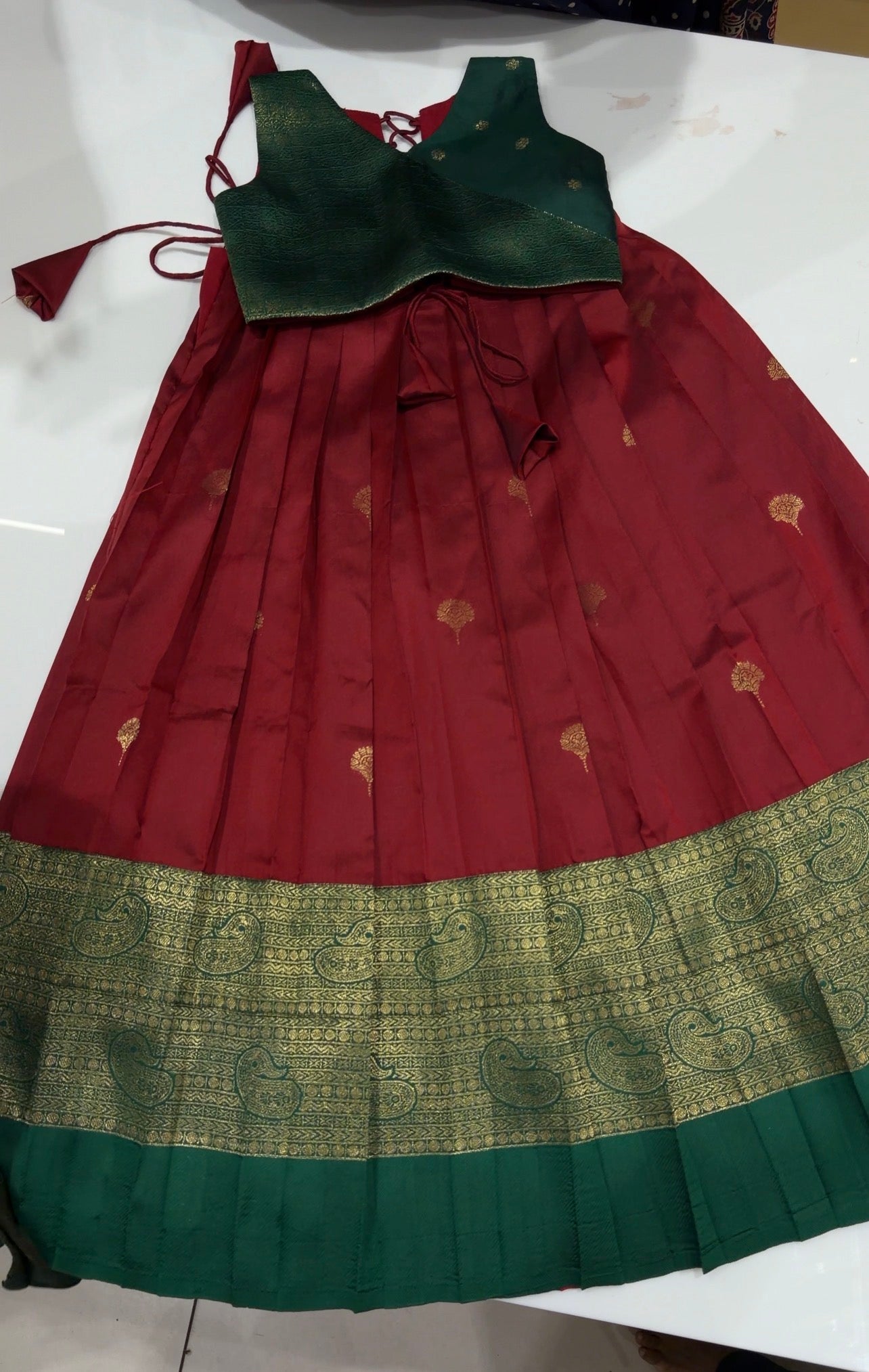 IHA'S IN-HOUSE KIDS CROP TOP AND SKIRT - IHA 34591
