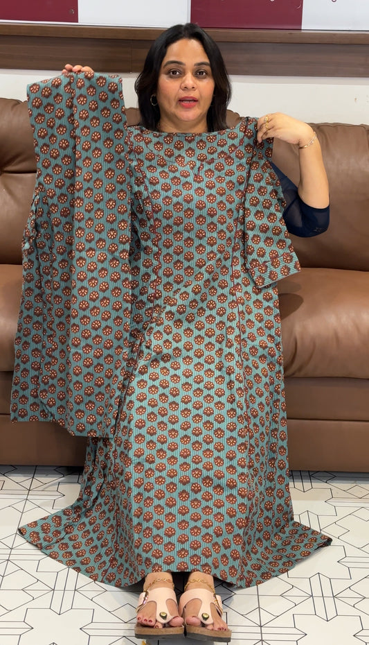 IHA'S IN-HOUSE LONG A-LINE TOP AND BOTTOM  - IHA 28049